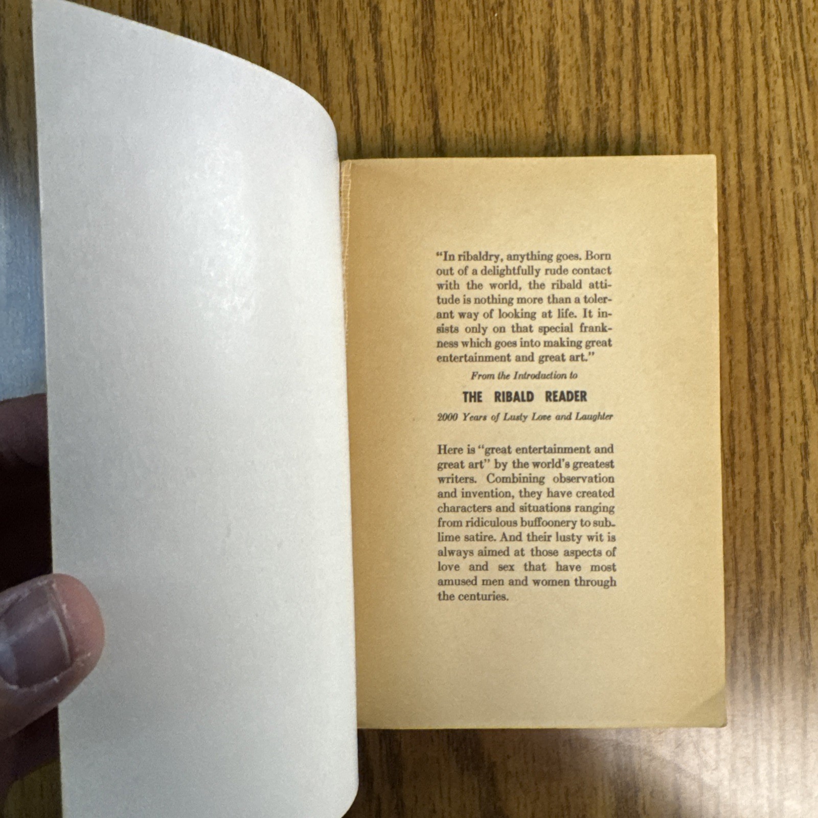 THE RIBALD READER EDITED BY A. M. KRICH 1955 VINTAGE DELL HUMOR / SLEAZE PB