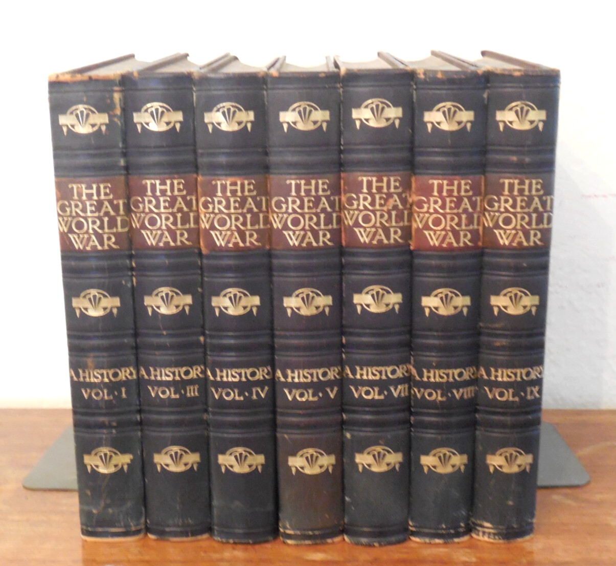 The Great World War: A History 7-Vol. Lot by Mumby, ed. World War I ¼ Leather