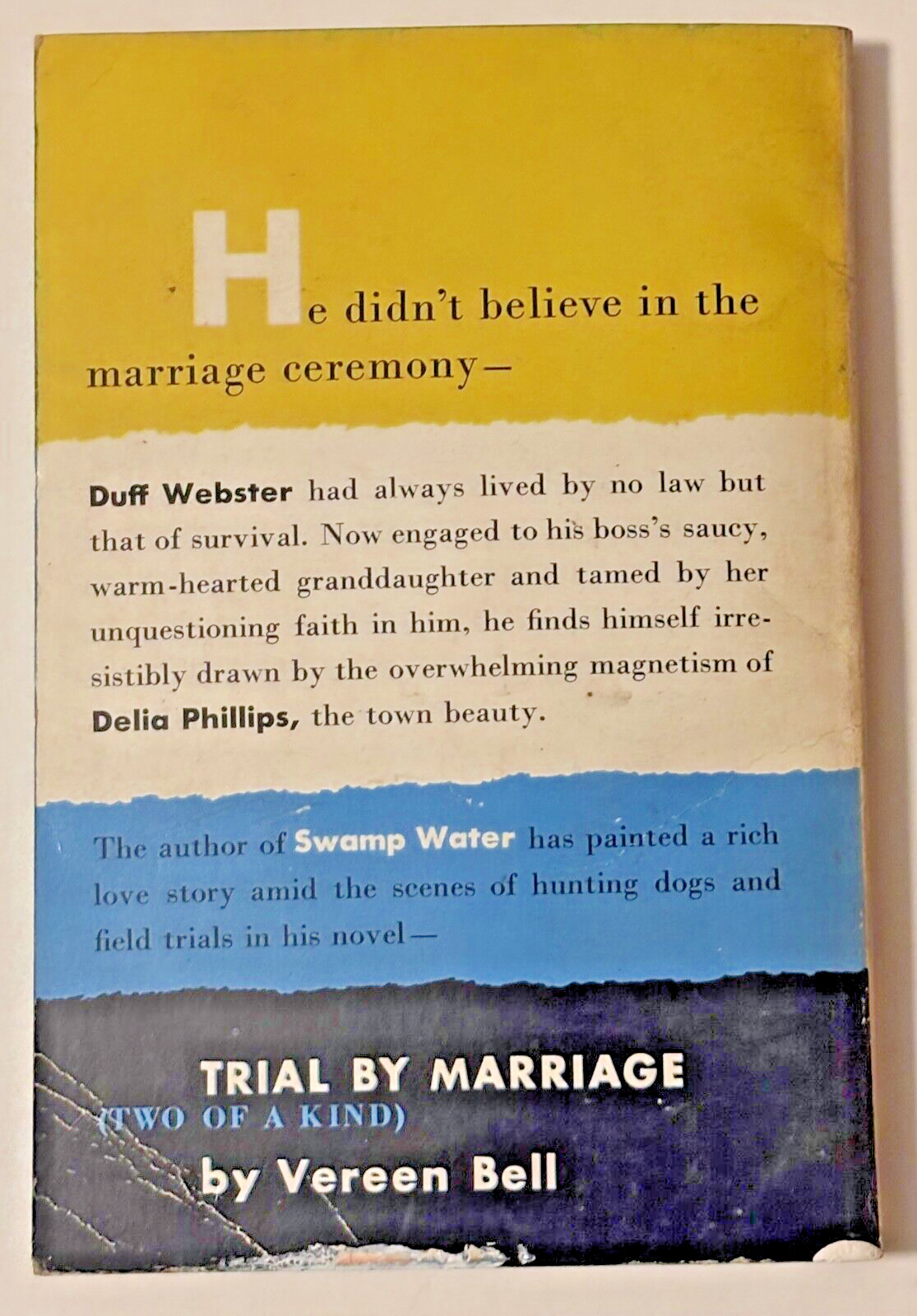 TRIAL BY MARRIAGE SLEAZE EXPLOITATION – VEREEN BELL PAPERBACK FIRST PRINTING