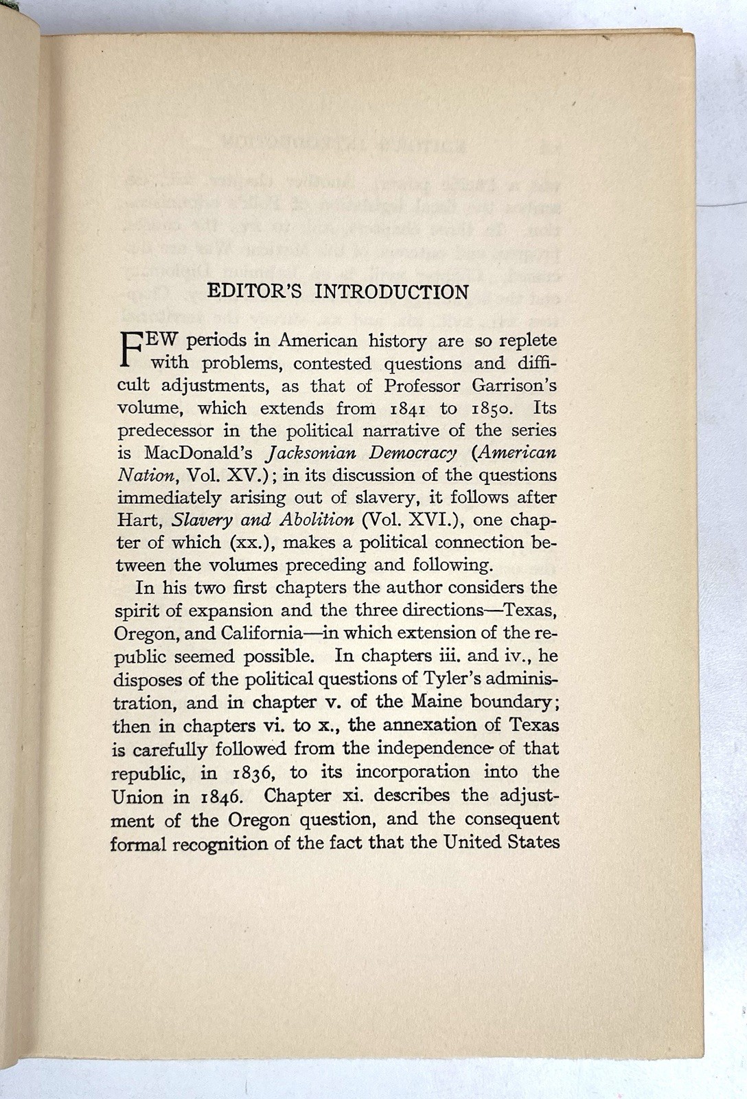 AMERICAN NATION A HISTORY Vol 17 1841-1850 Westward Extension Harpers 1906 ExLib