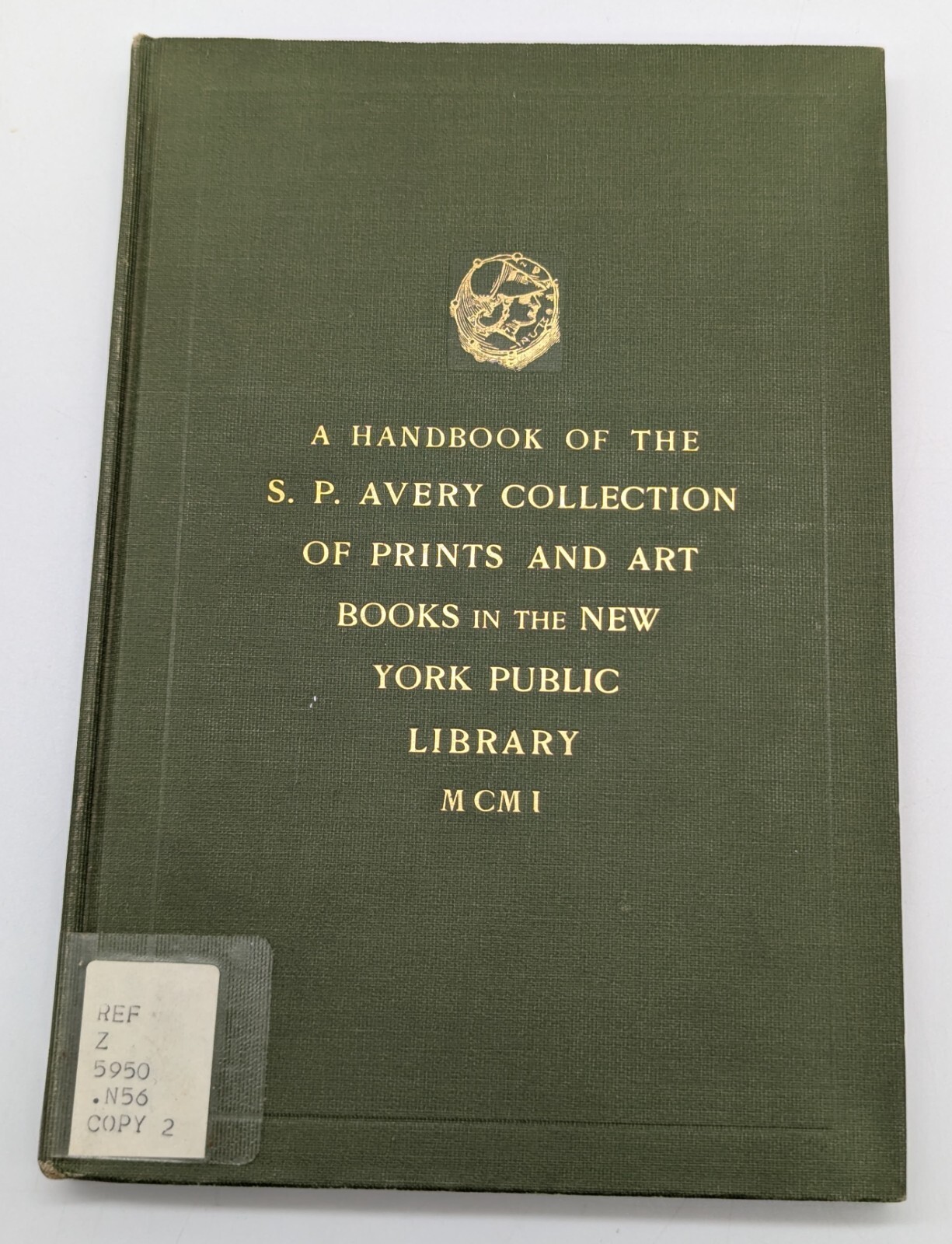 1901 Handbook S.P. Avery Collection of Prints Art Books New York Public Library