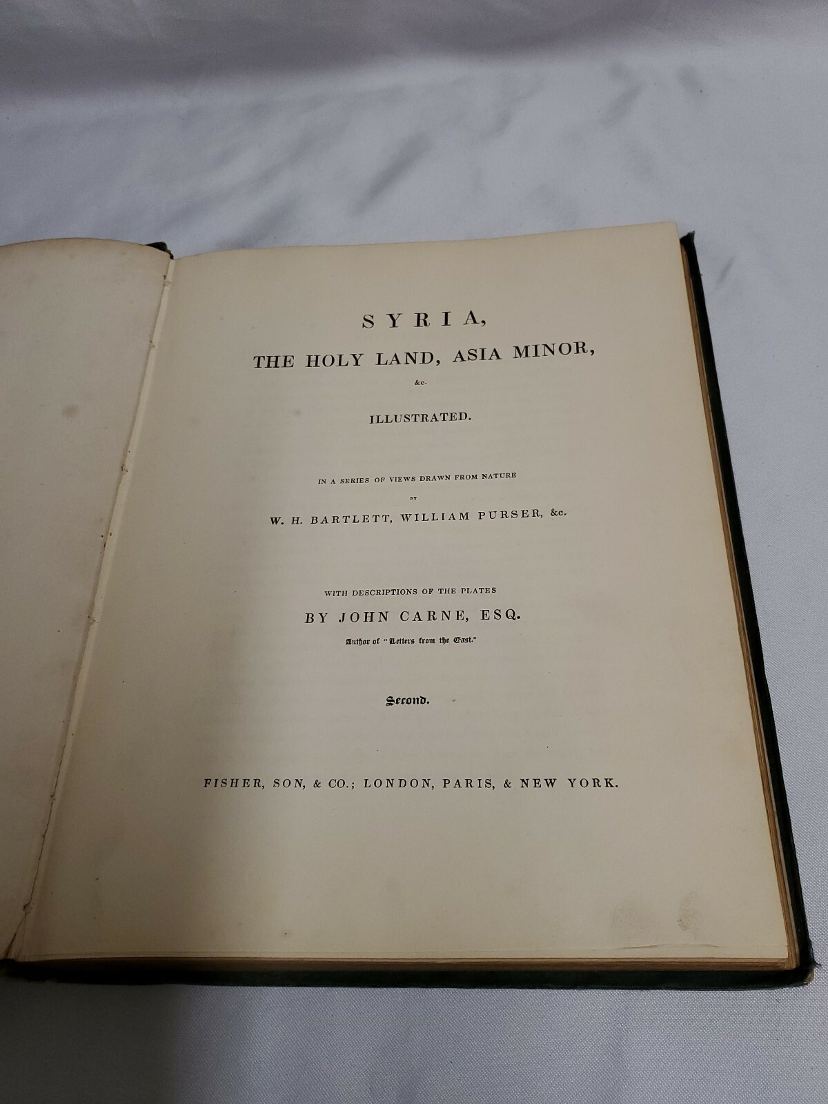 SYRIA THE HOLY LAND ASIA MINOR 1837 2nd Edition Bartlett Purser Illustrated
