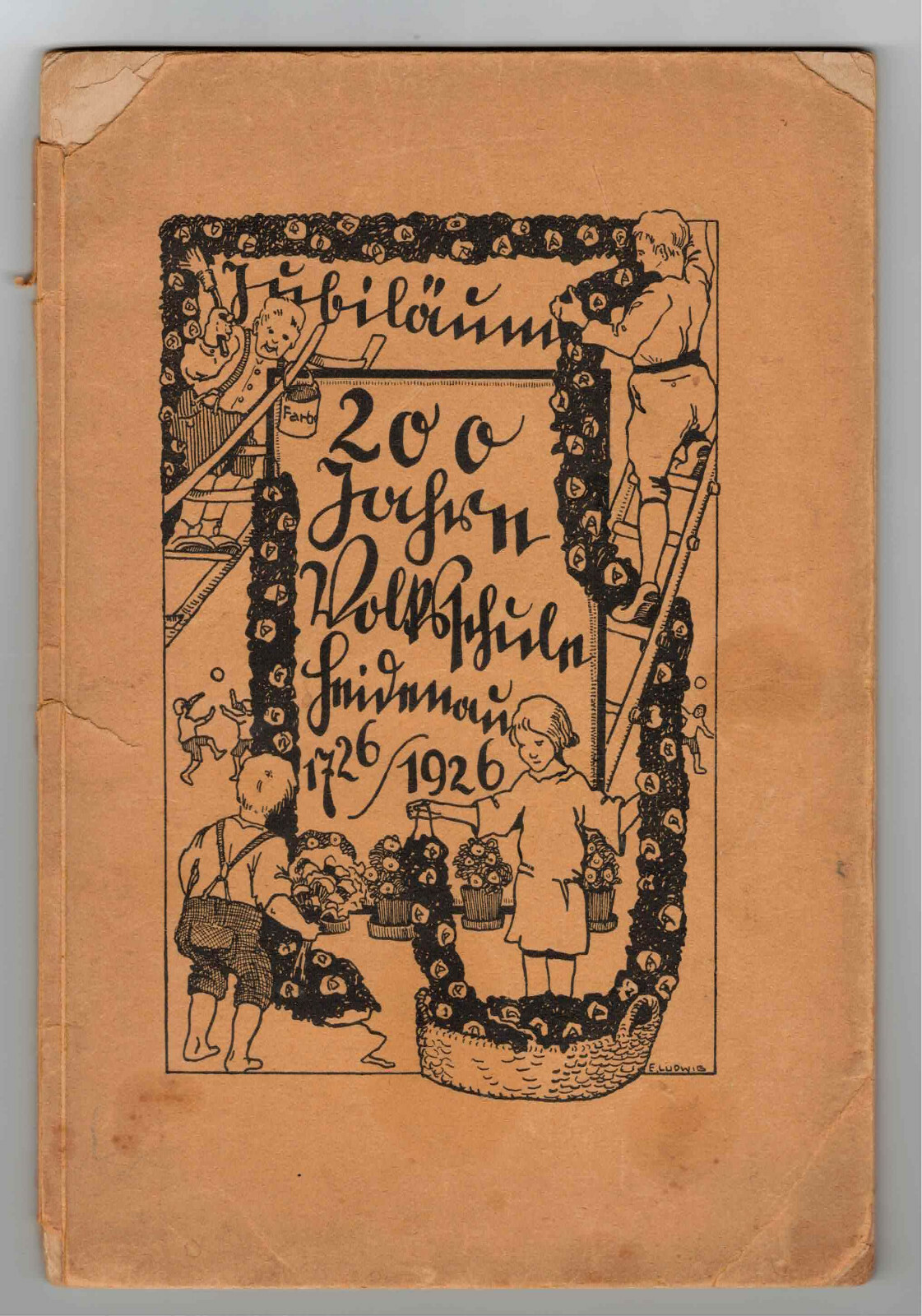 Anniversary booklet 200 years elementary school Heidenau 1926 Max Walther! (H7/1&2