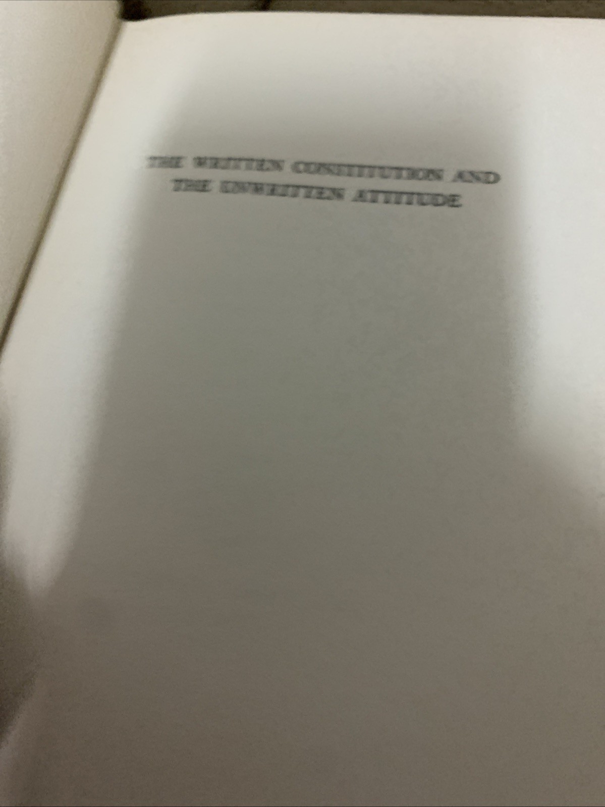 The Written Constitution Charles Edward Merriam 1931 Vintage Political Science