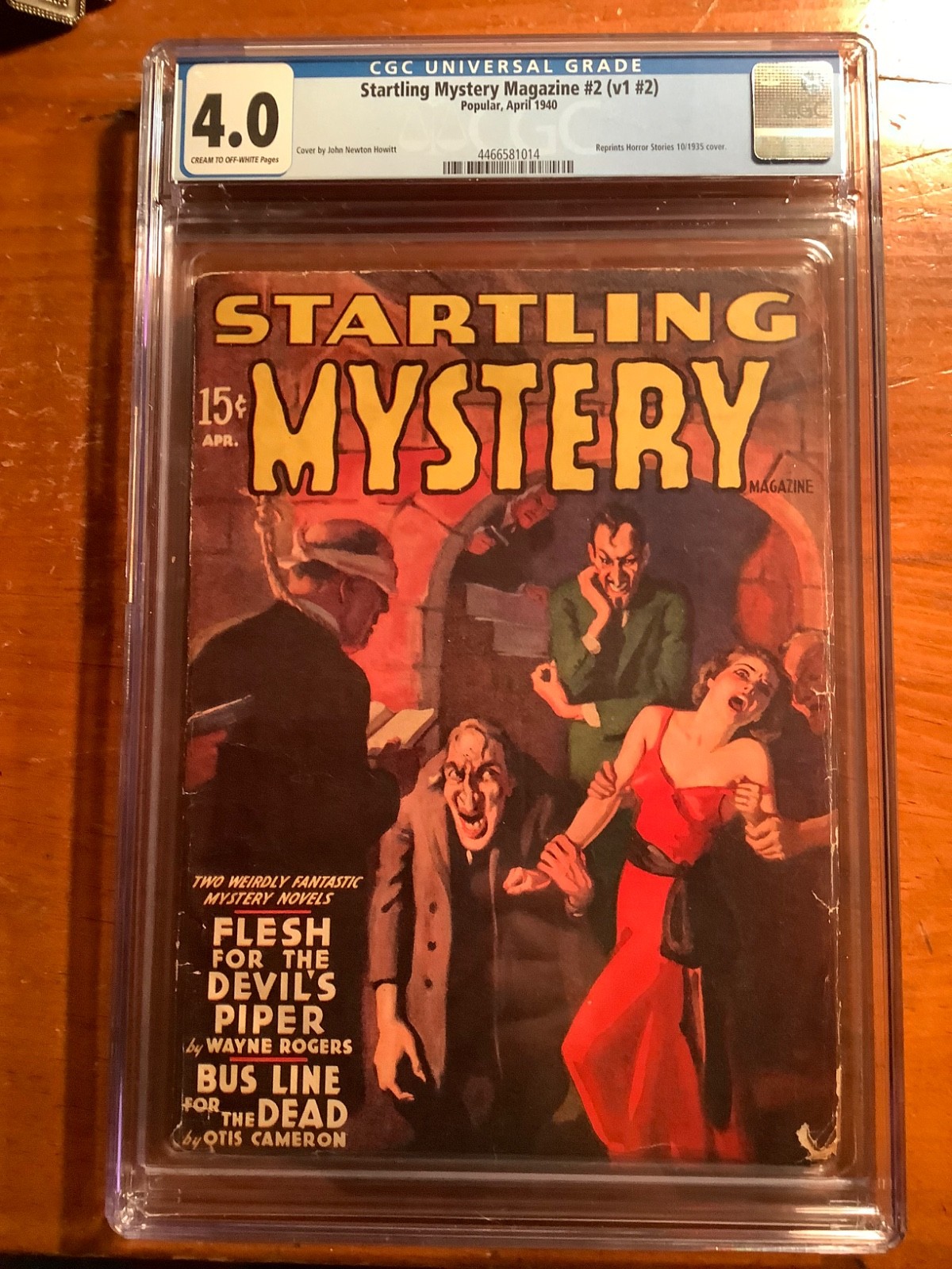 STARTLING MYSTERY #2 pulp CGC 4.0 Golden Age 1940 Weird Menace Horror Pre-Code