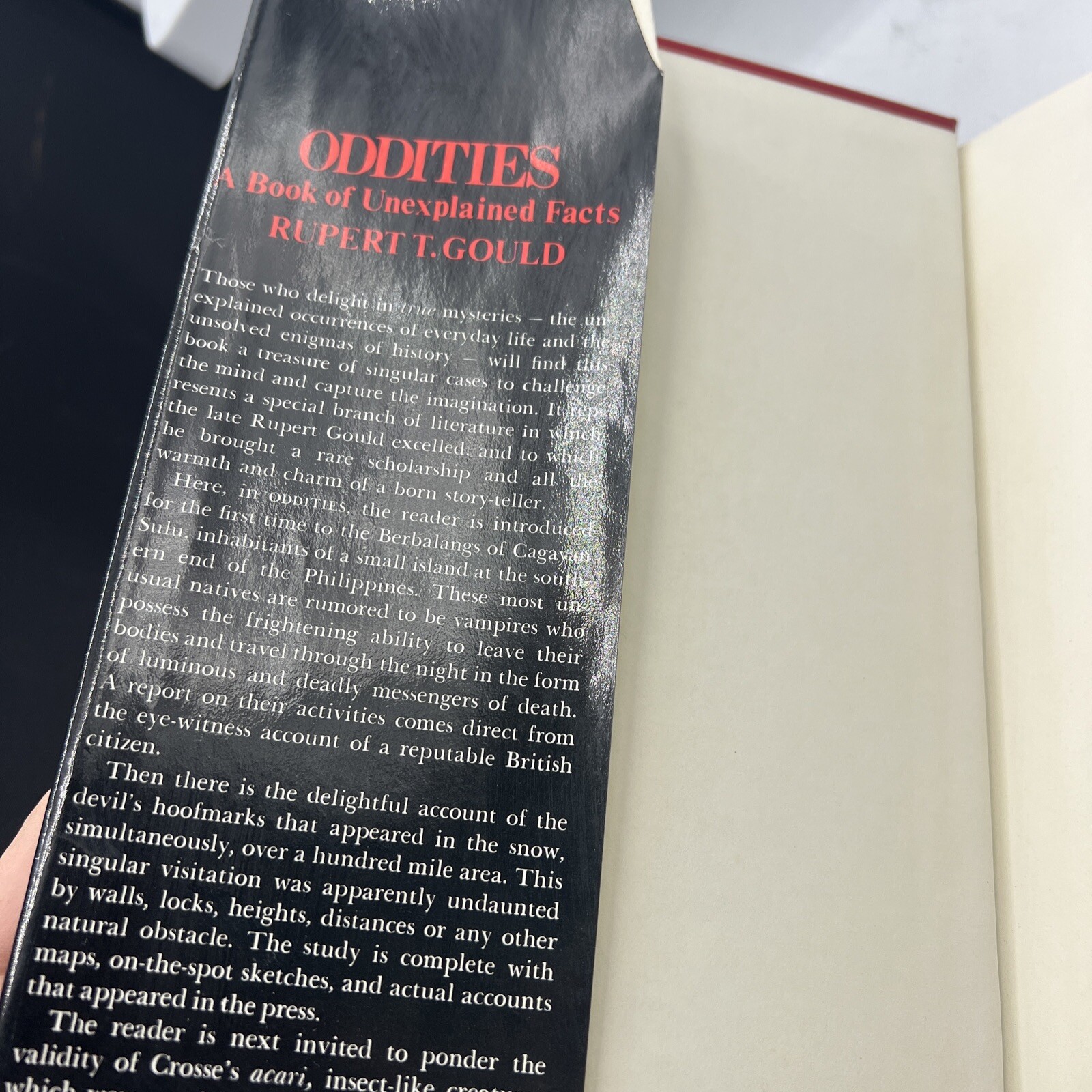 Oddities, Unexplained Facts, 1965 3rd Edition, by Rupert T. Gould HB DJ VG