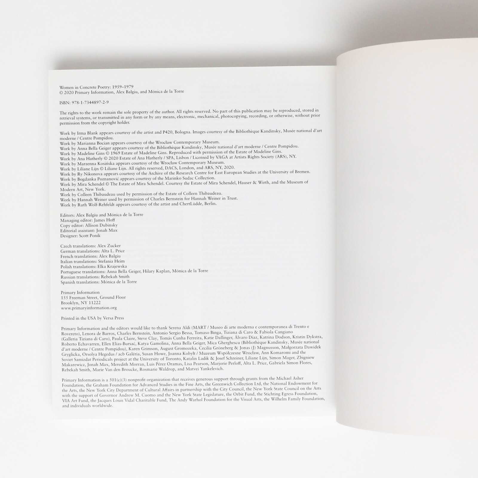Women in Concrete Poetry 1959–1979 Book