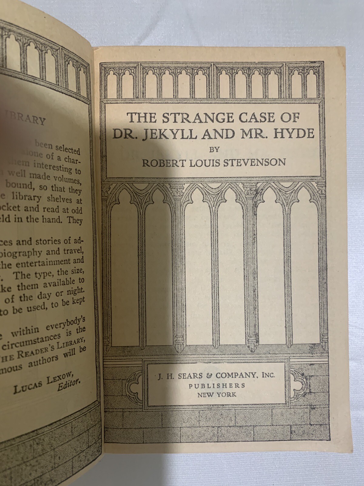 Antique • Dr. Jekyll Mr. Hyde • Robert Louis Stevenson • J.H. Sears & Co.