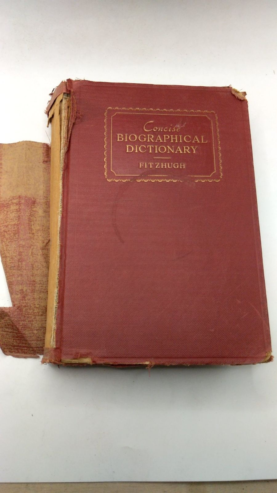 Concise Biographical Dictionary Fitzhugh Hardcover 1935