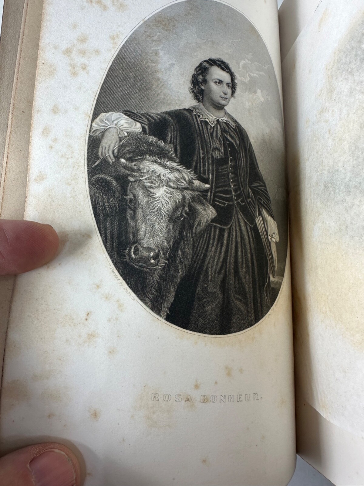 VTG Eminent Women of the Age 1868 Antique First Edition Book Illustrated Leather