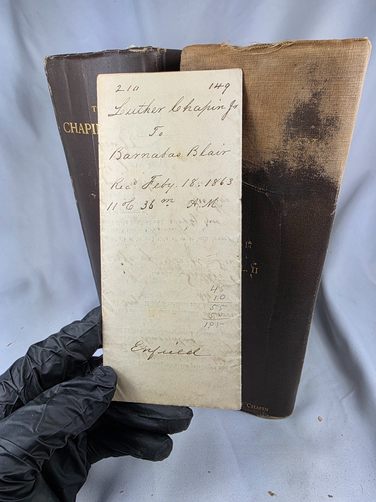 1862 Massachusetts Warranty Deed w/ Revenue Stamps. Chapin Family Genealogy Book