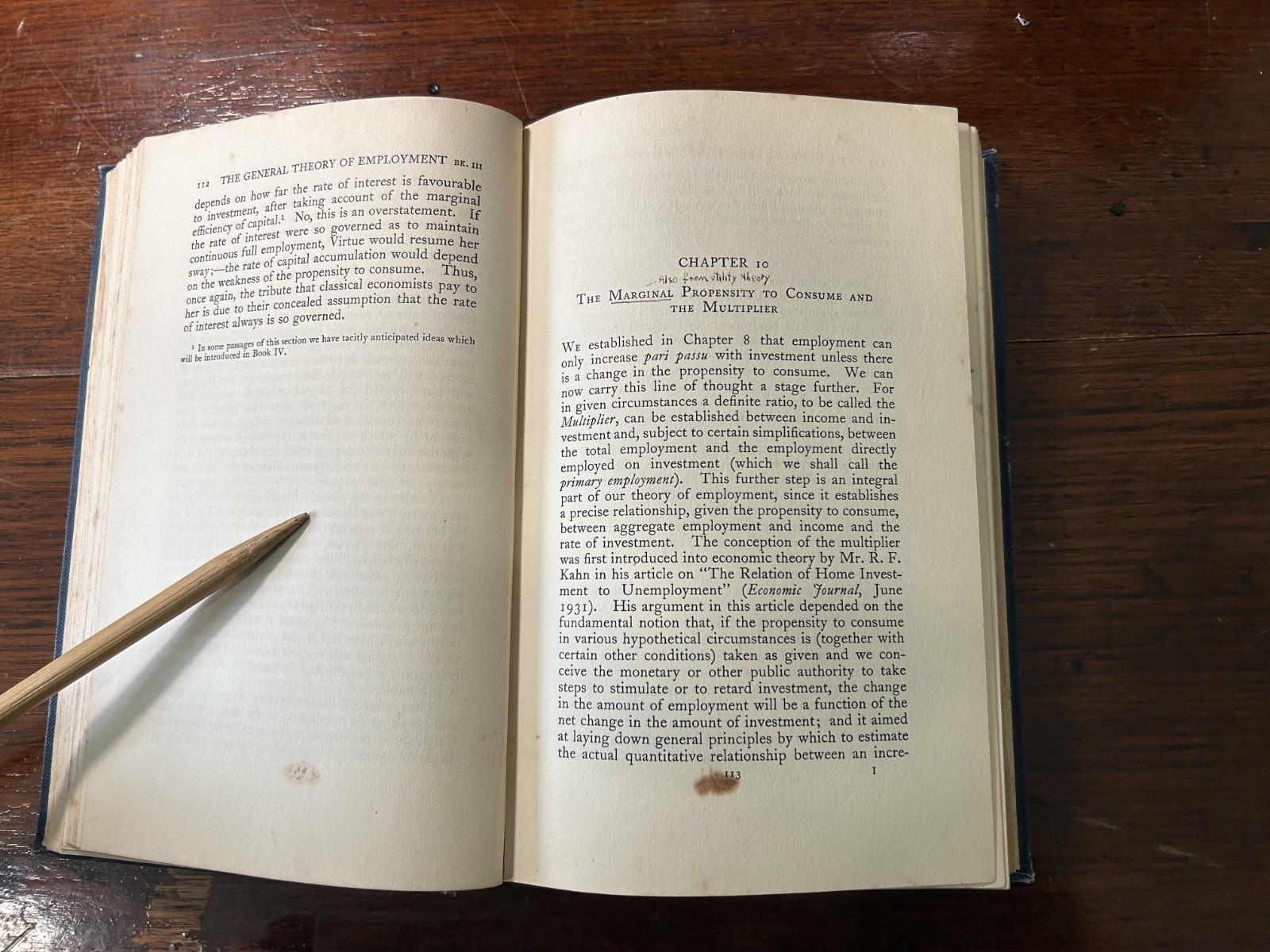General Theory Employment Interest Money John M. Keynes hb 1942 reprint of 1936