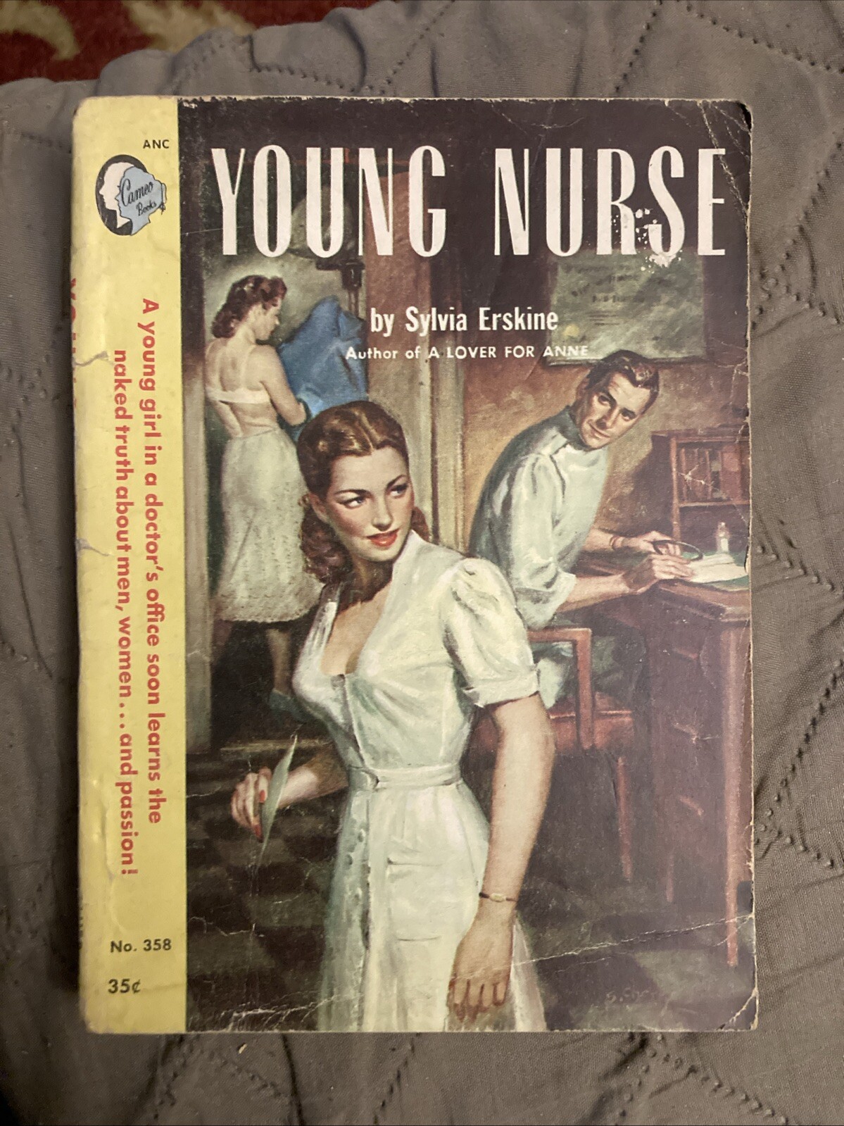 Sleaze gga digest Vintage Pb, Young Nurse by Erskine, Cameo 358, 3rd 1954, G+