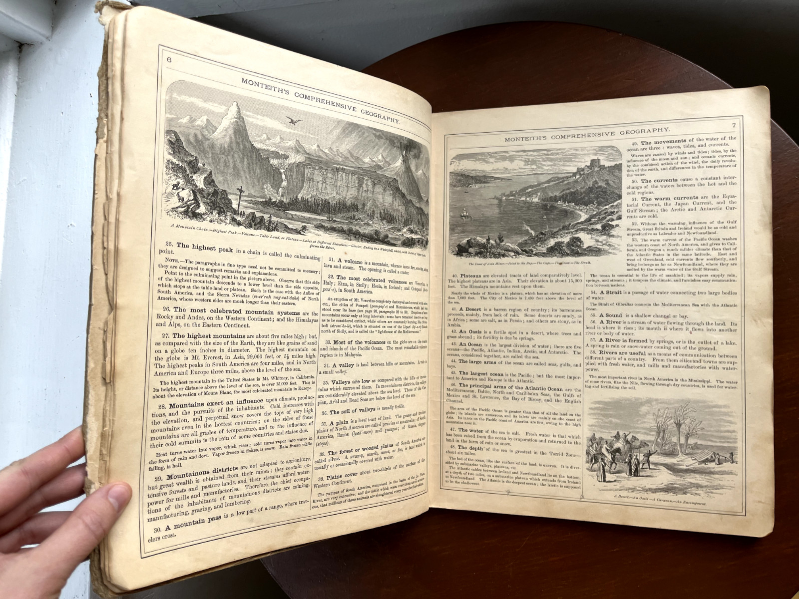 Antique Maps 1882 Monteith’s Comprehensive Geography Pacific Coast Edition