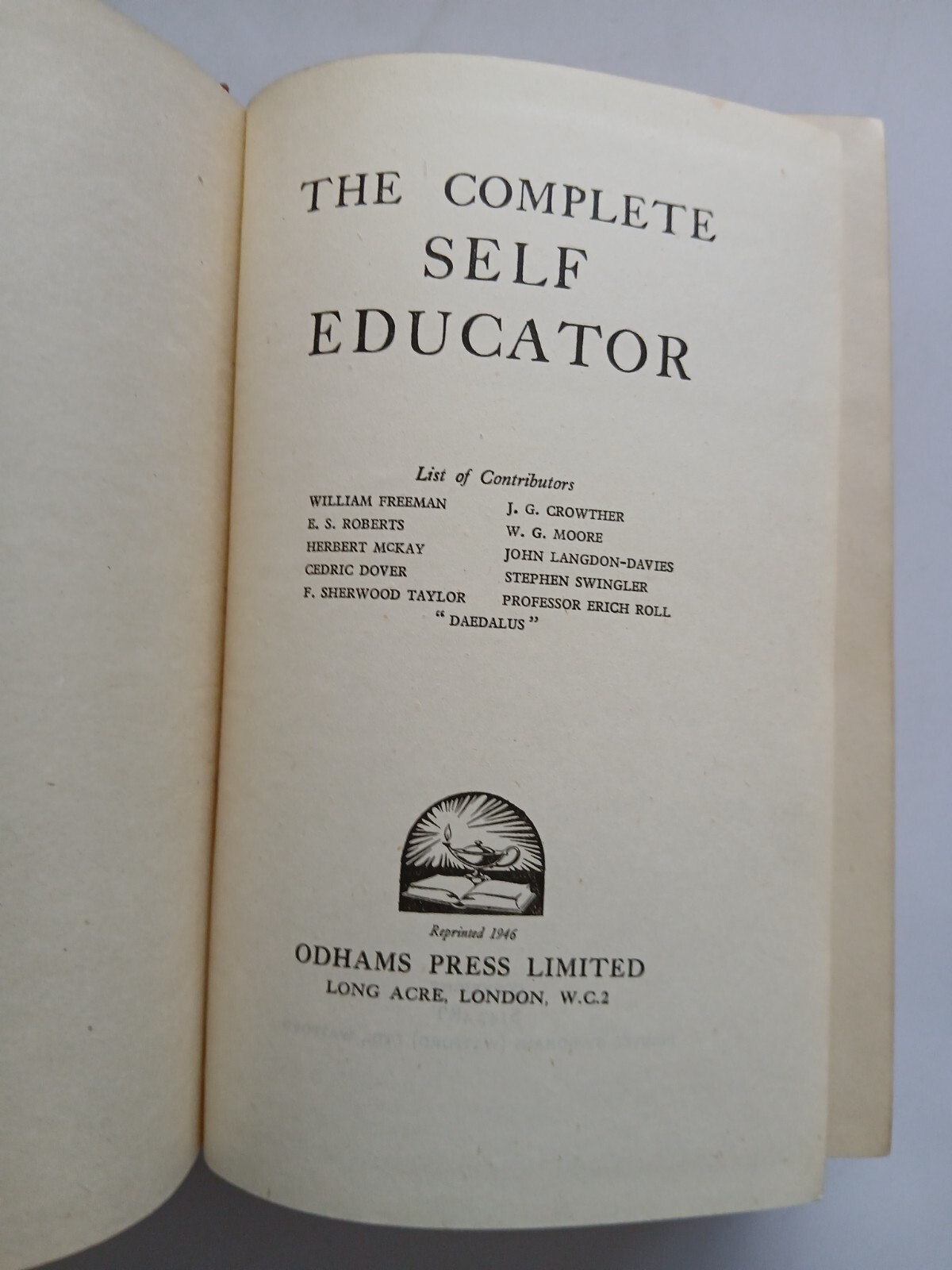 The Complete Self Educator Odhams Press Limited Various Authors Hardback