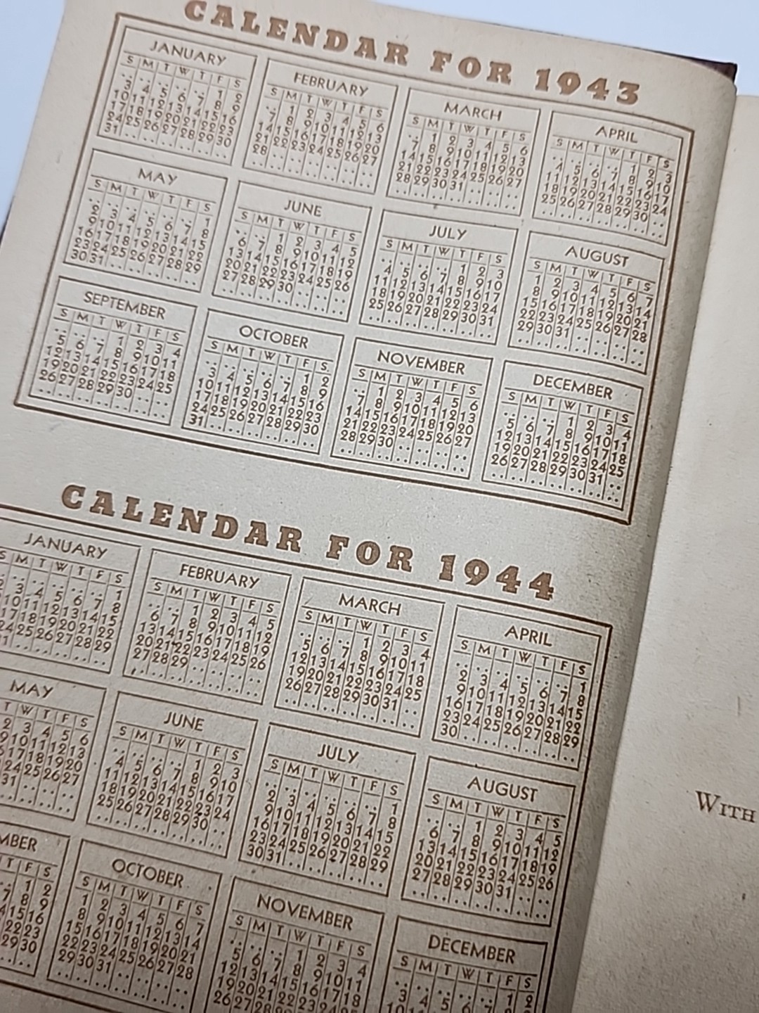 Witman Publishing 1940s Everyday Diary Journal Unused Book RARE Brown Vtg