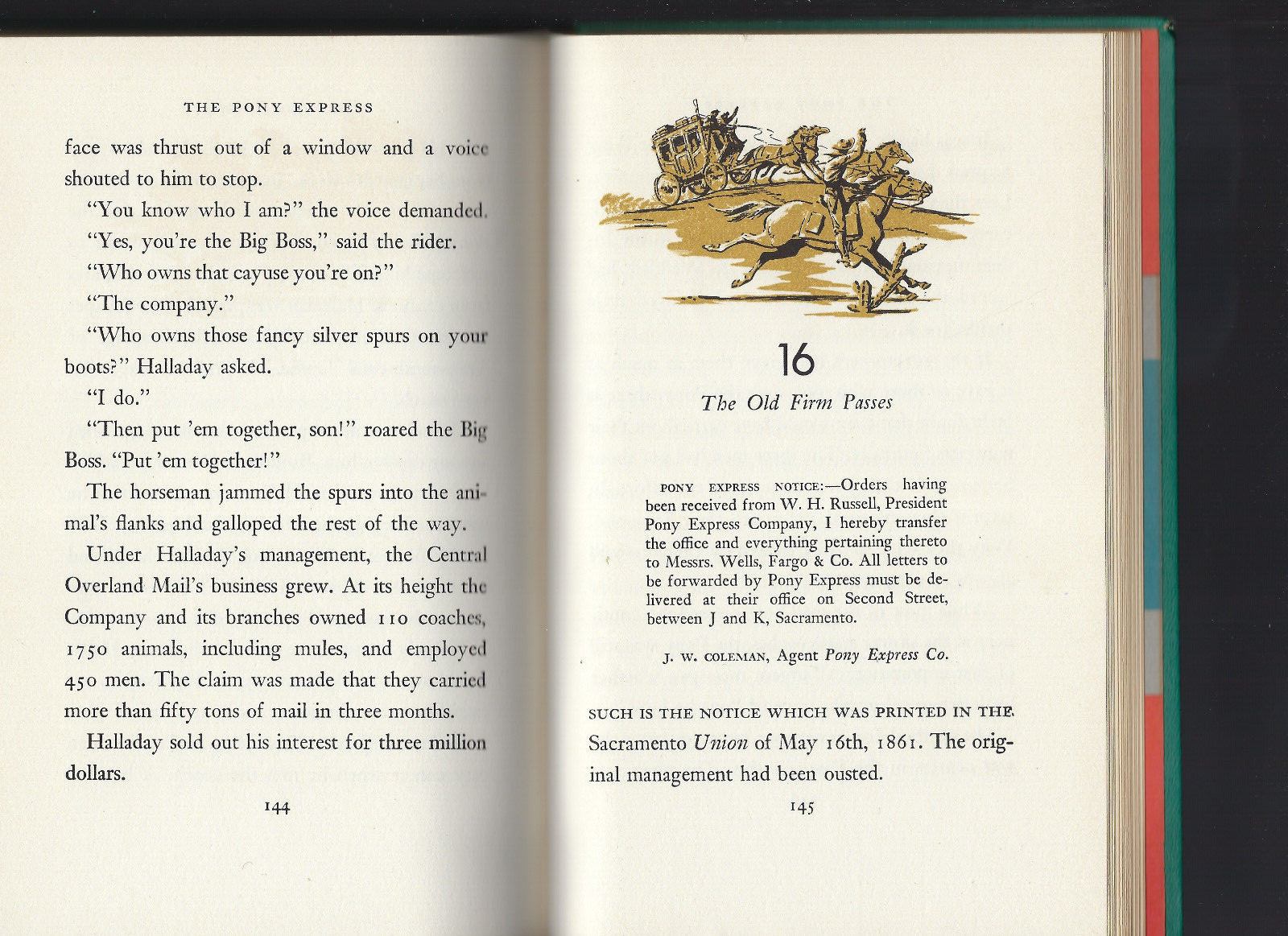 The Pony Express Landmark Spencer Press Hardback 1950