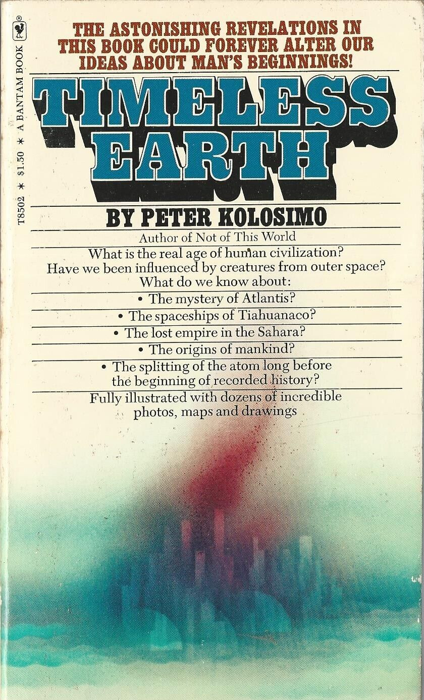 Bantam Book Timeless Earth by Peter Kolosimo Vintage Paperback Illustrated