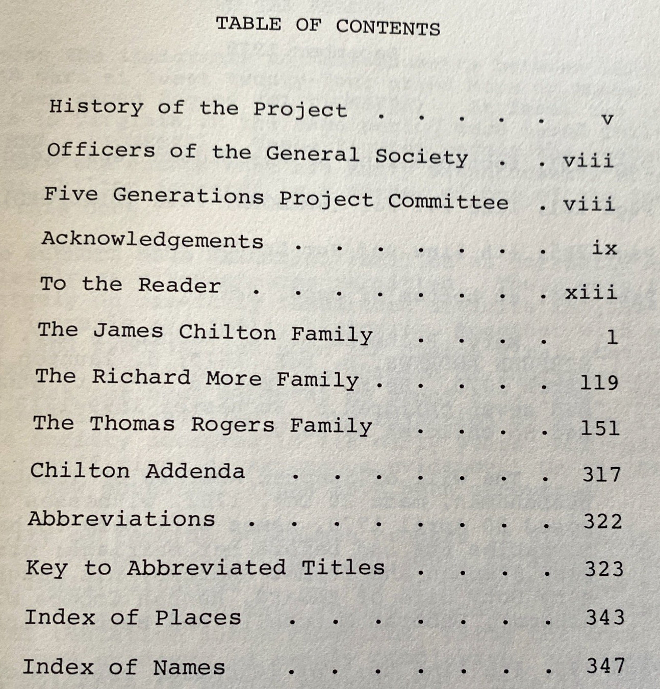 Mayflower Families Through Five Generations Vol. 2, Chilton, More & Rogers 1978