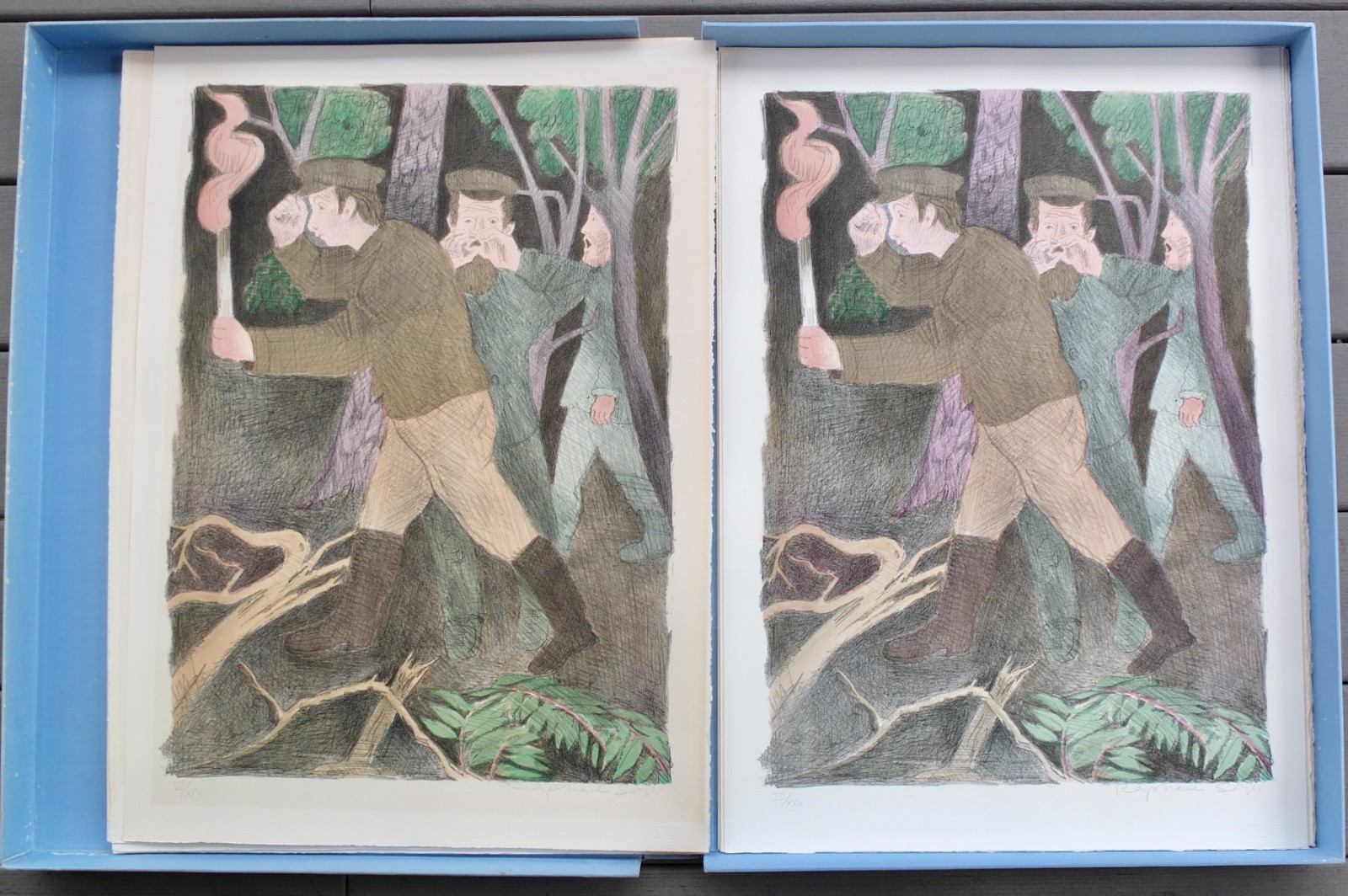 Raphael Soyer & Isaac Bashevis Singer 1970 Signed Folio With Stories & 24 Prints
