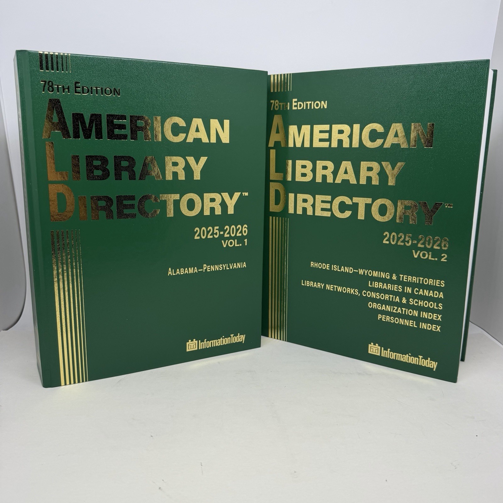 American Library Directory Volumes 1 & 2 2025-2026 78th Edition New In Box