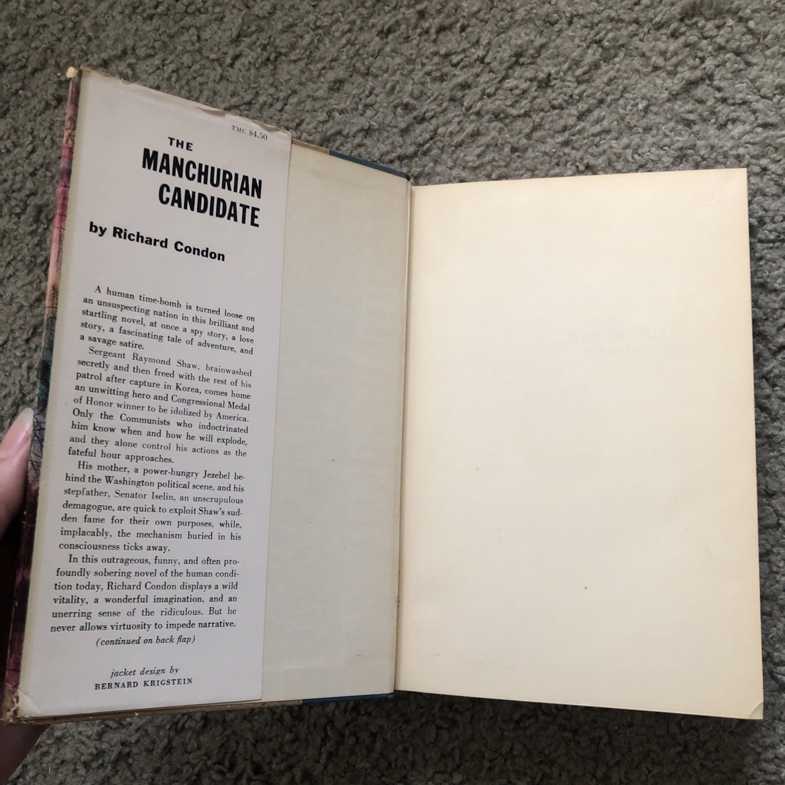 The Manchurian Candidate *by Richard Condon 1959 McGraw-Hill 1st Edt. 1st Print