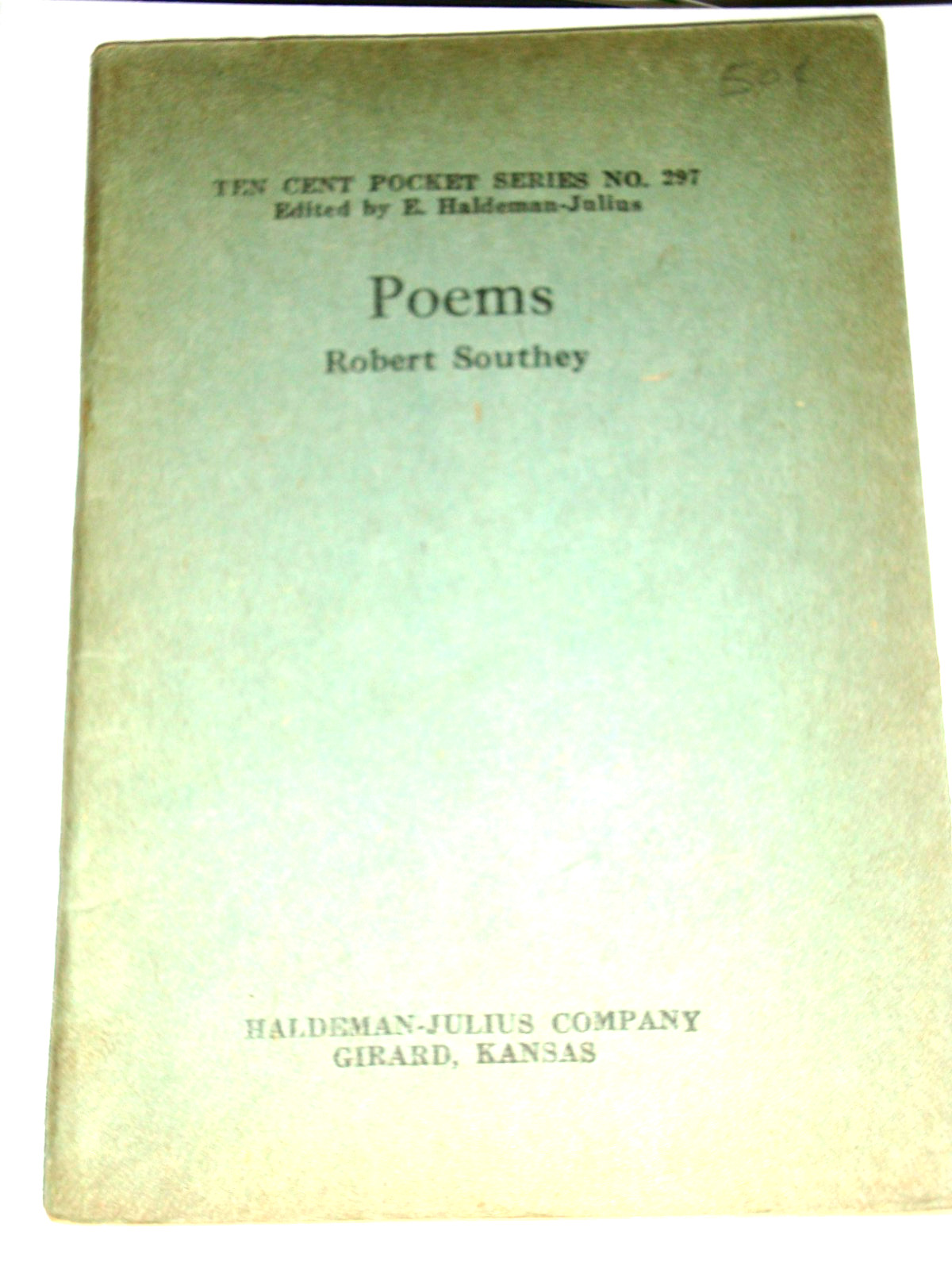 Little Blue Book 297A, POEMS, Robert Southey, print circa 1924