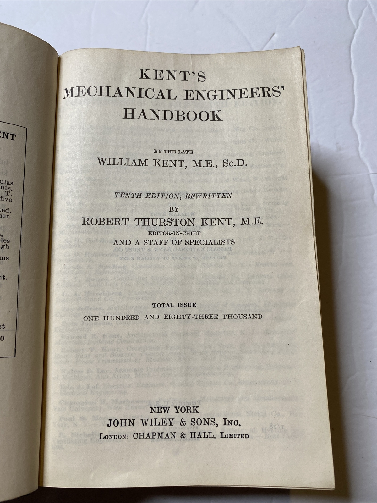 Mechanical Engineers‘ Handbook William Kent 10th Edition