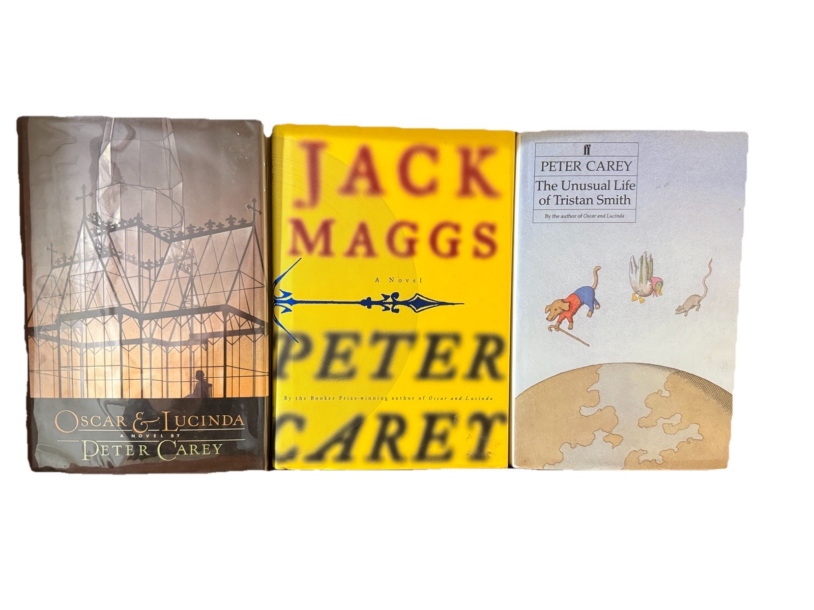 Peter Carey SIGNED 1st Edition Lot: Jack Maggs, Oscar and Lucinda, Tristan Smith