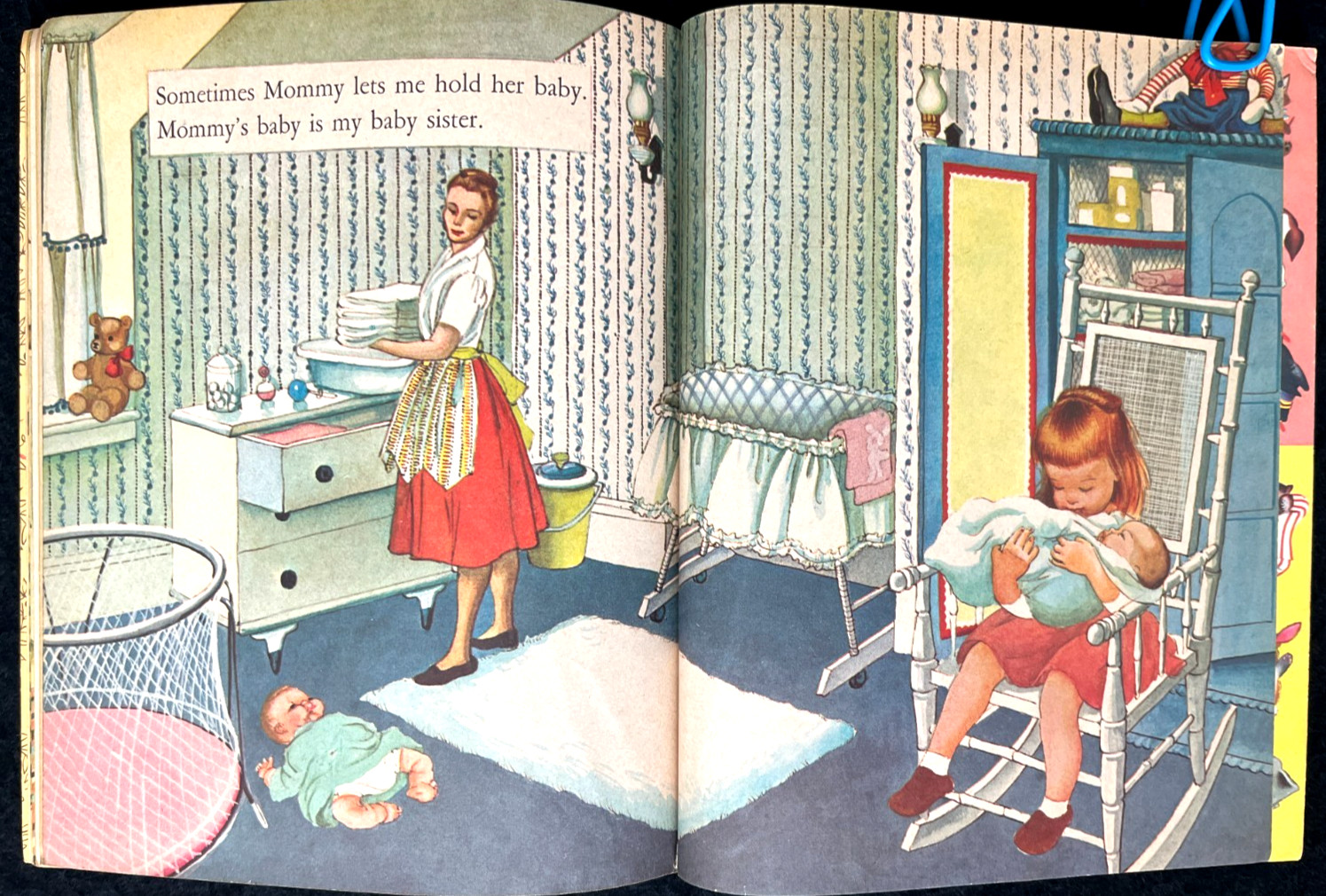 BABY DEAR ~ true 1st „A“ ed. children’s Little Golden Book #466, Eloise Wilkin