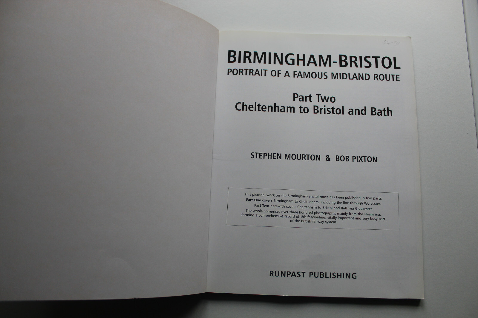 Birmingham-Bristol by Stephen Mourton (Softcover, 2003) Cheltenham to Bath Brist