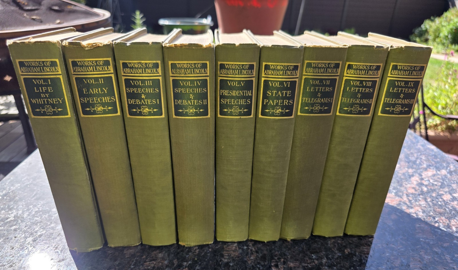 1907 Life and Works of Abraham Lincoln 9 Volume Set Centenary Edition H. Whitney
