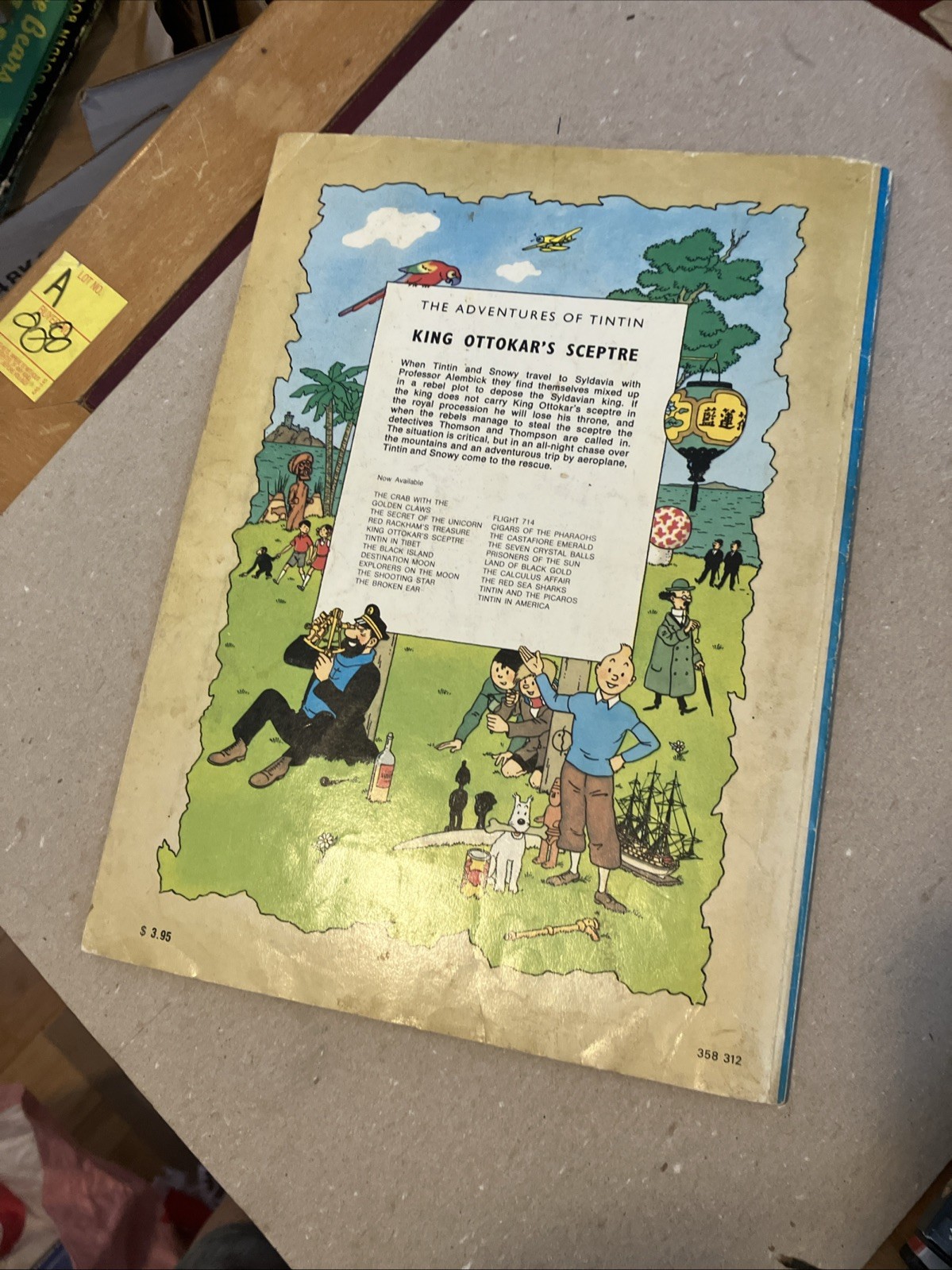 Vintage Herge Adventures of Tintin lot of 11 „AS-IS“ Worn Used paperback comic