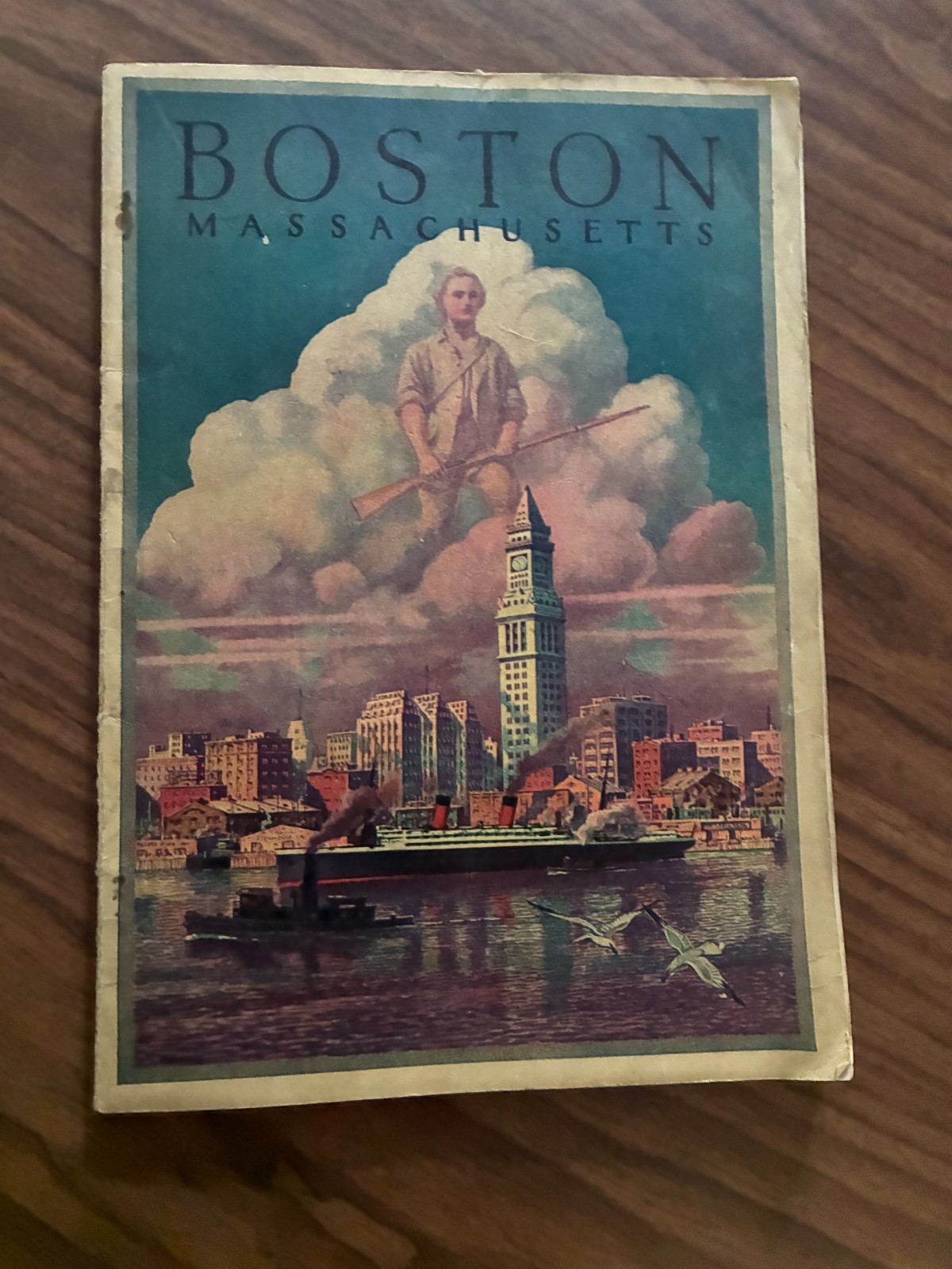 1928 BOSTON MASSACHUSETTS Chamber of Commerce Handbook Guide Tourism Antique