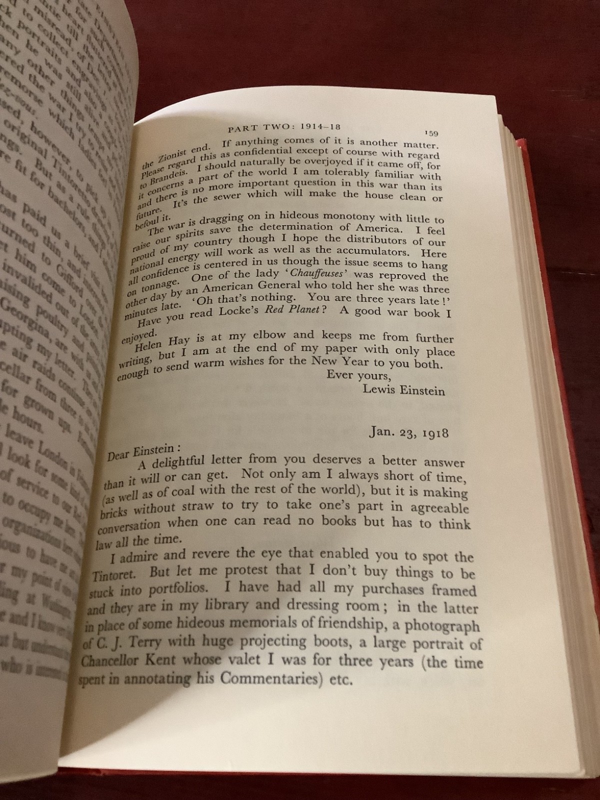 The Holmes-Einstein Letters. Peabody, James Bishop. 1964 HC, X-Library