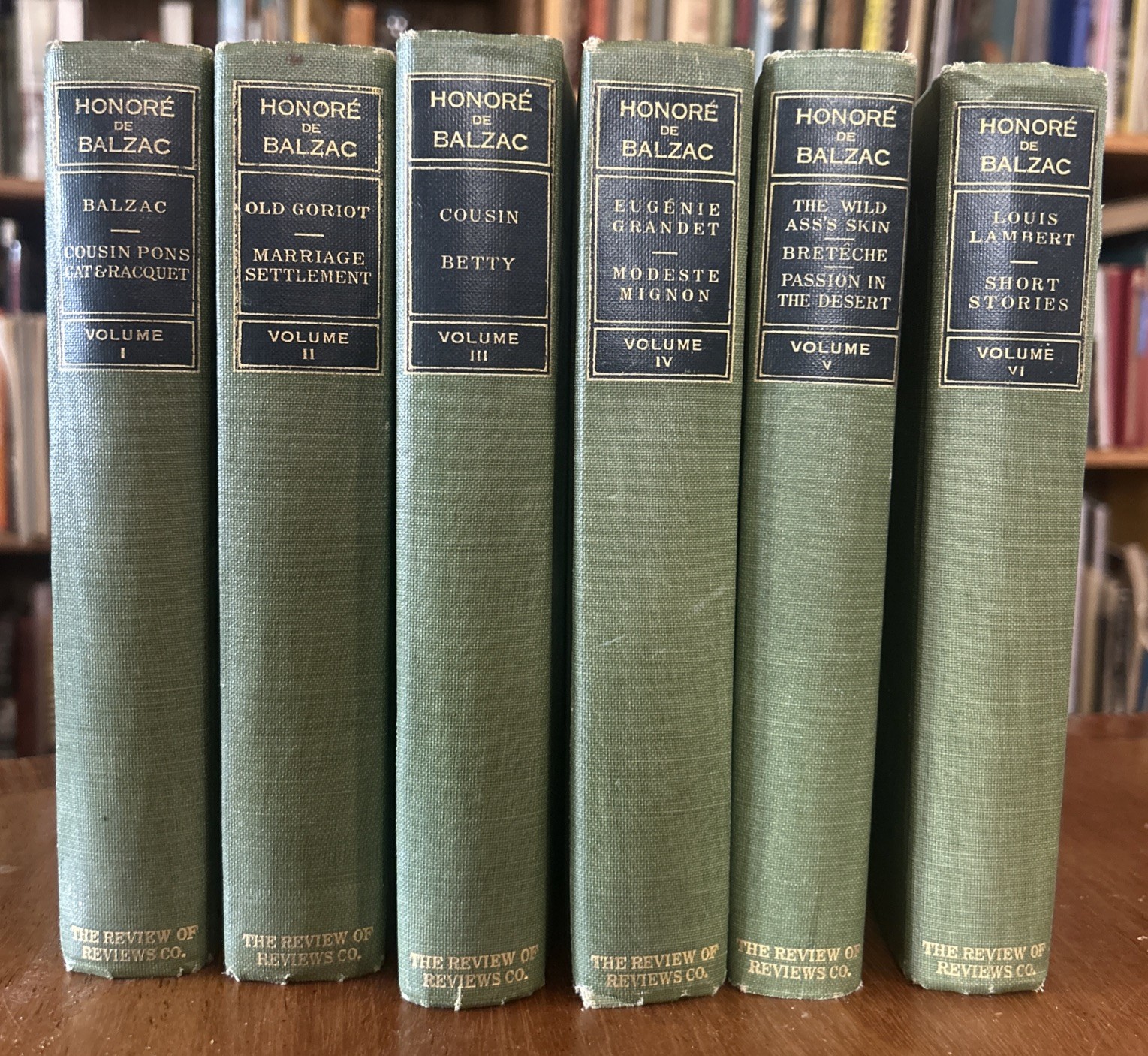 PRISTINE Vol 1-6 Works of Honore De Balzac, HC The Review of Reviews VG+