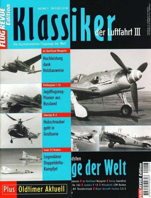 KLASSIKER DER LUFTFAHRT (GER) 128 Choice Issue Collection On USB Thumb Drive