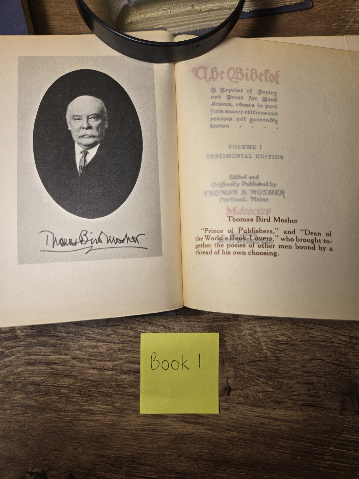 The Bibelot, Volumes I-III Testimonial Edition, 1895-1897, Thomas B. Mosher