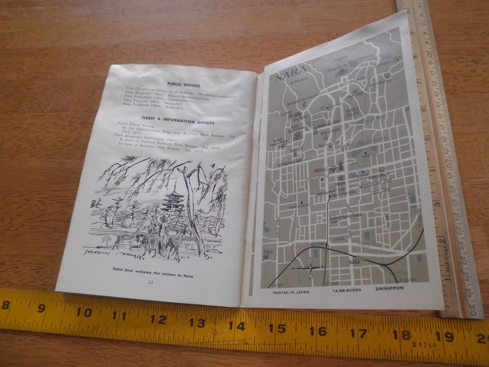 How to see Kyoto Nara Japan Tourist Association 1950’s guide booklet w/ pictures