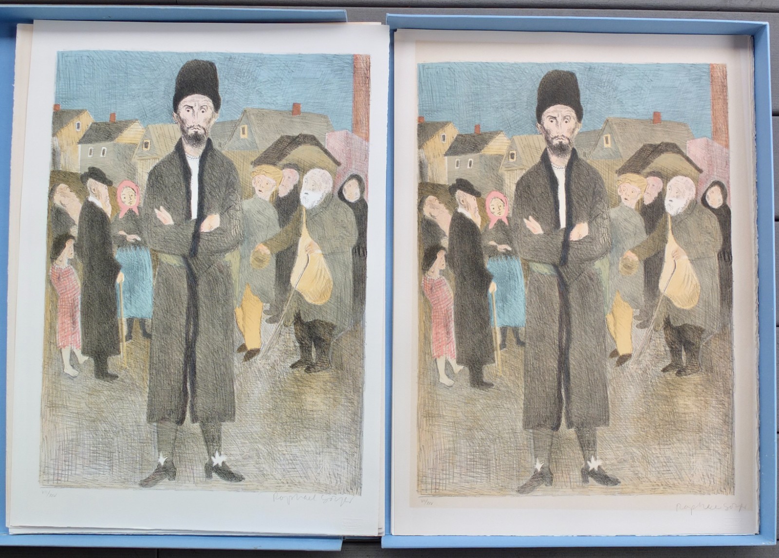 Raphael Soyer & Isaac Bashevis Singer 1970 Signed Folio With Stories & 24 Prints