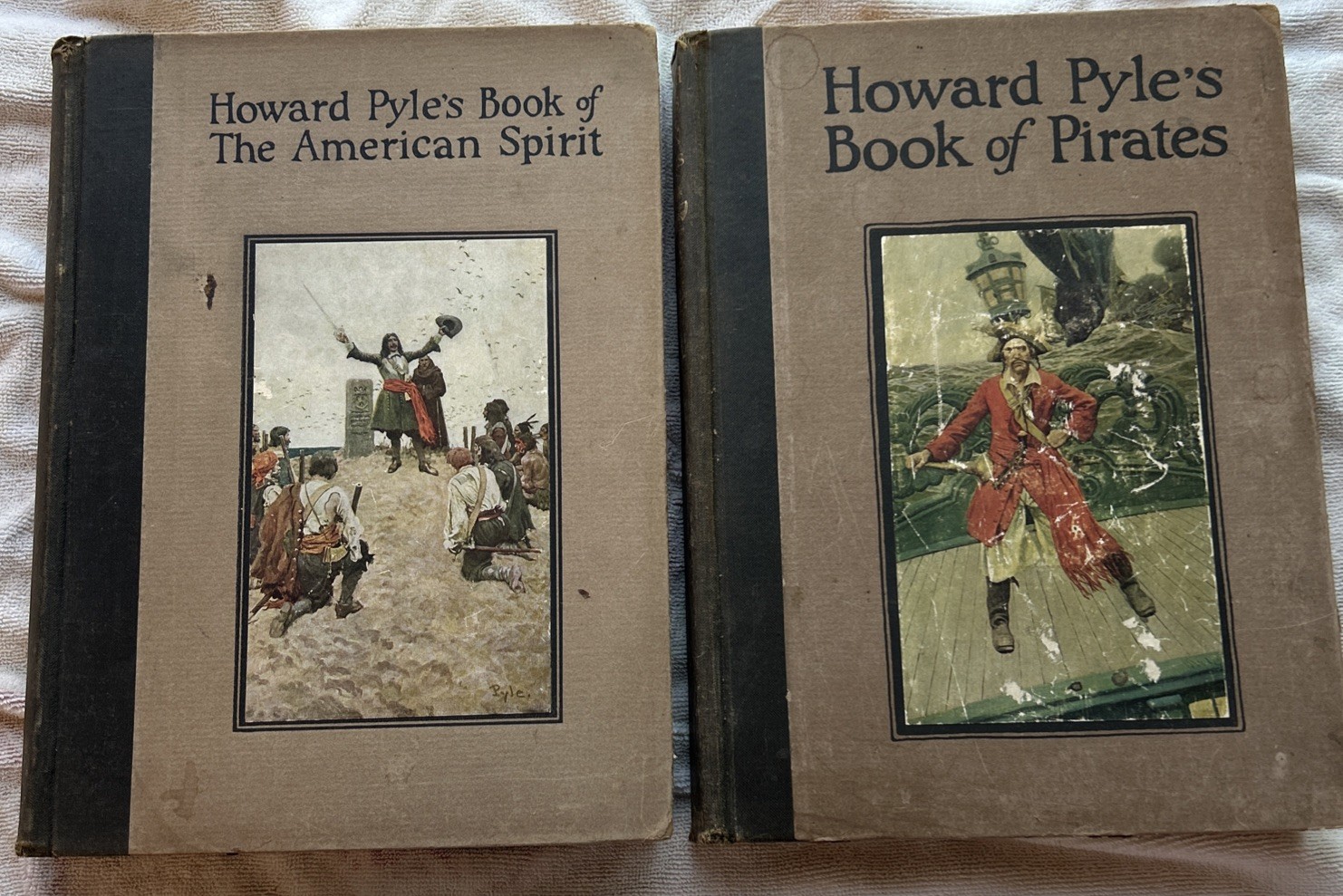2 Howard Pyle’s Books of The American Spirit 1st 1923 Harper Brothers Pirates