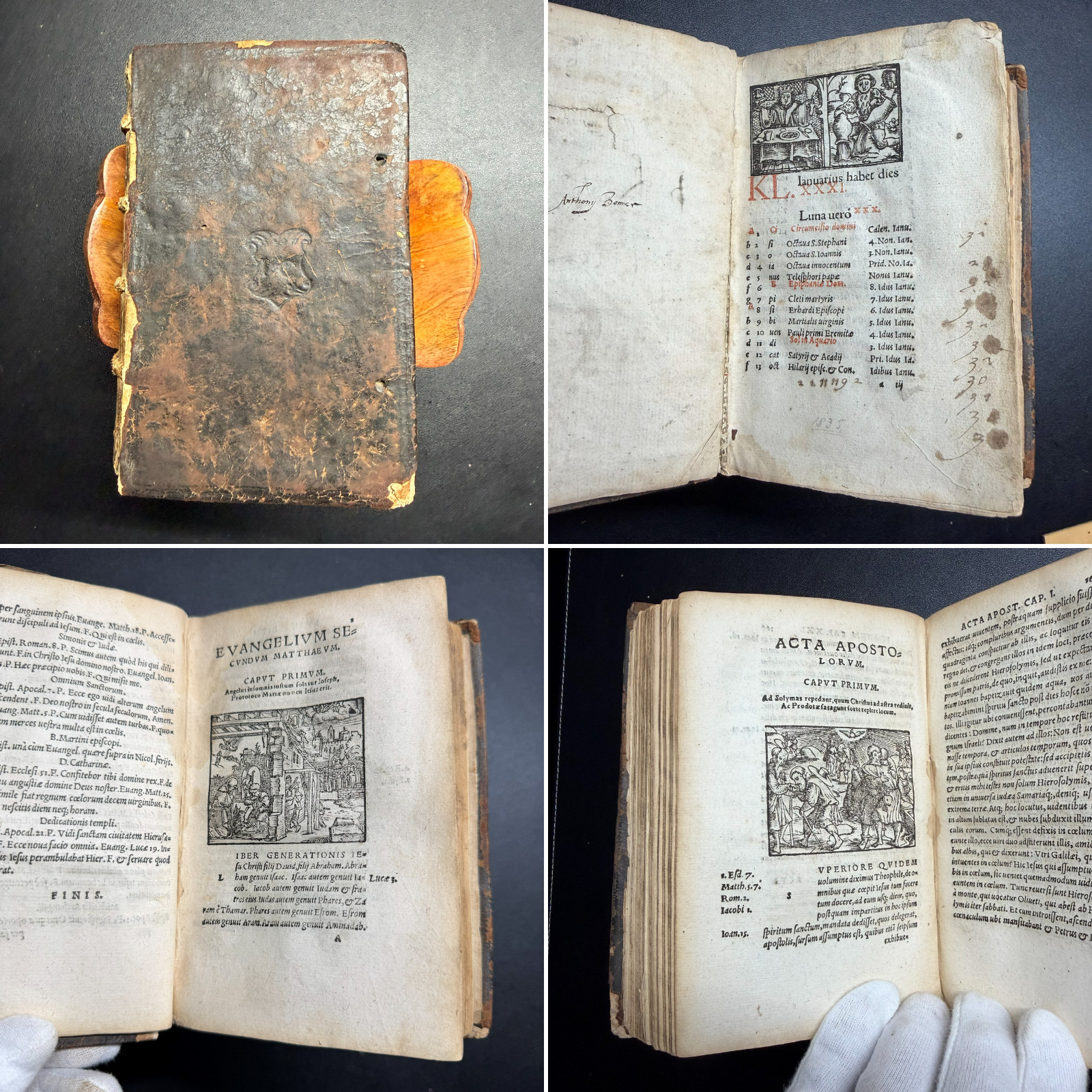 1567 ?? Erasmus Novi Testamenti, Latin NT, 100+ Woodcuts, Rihel