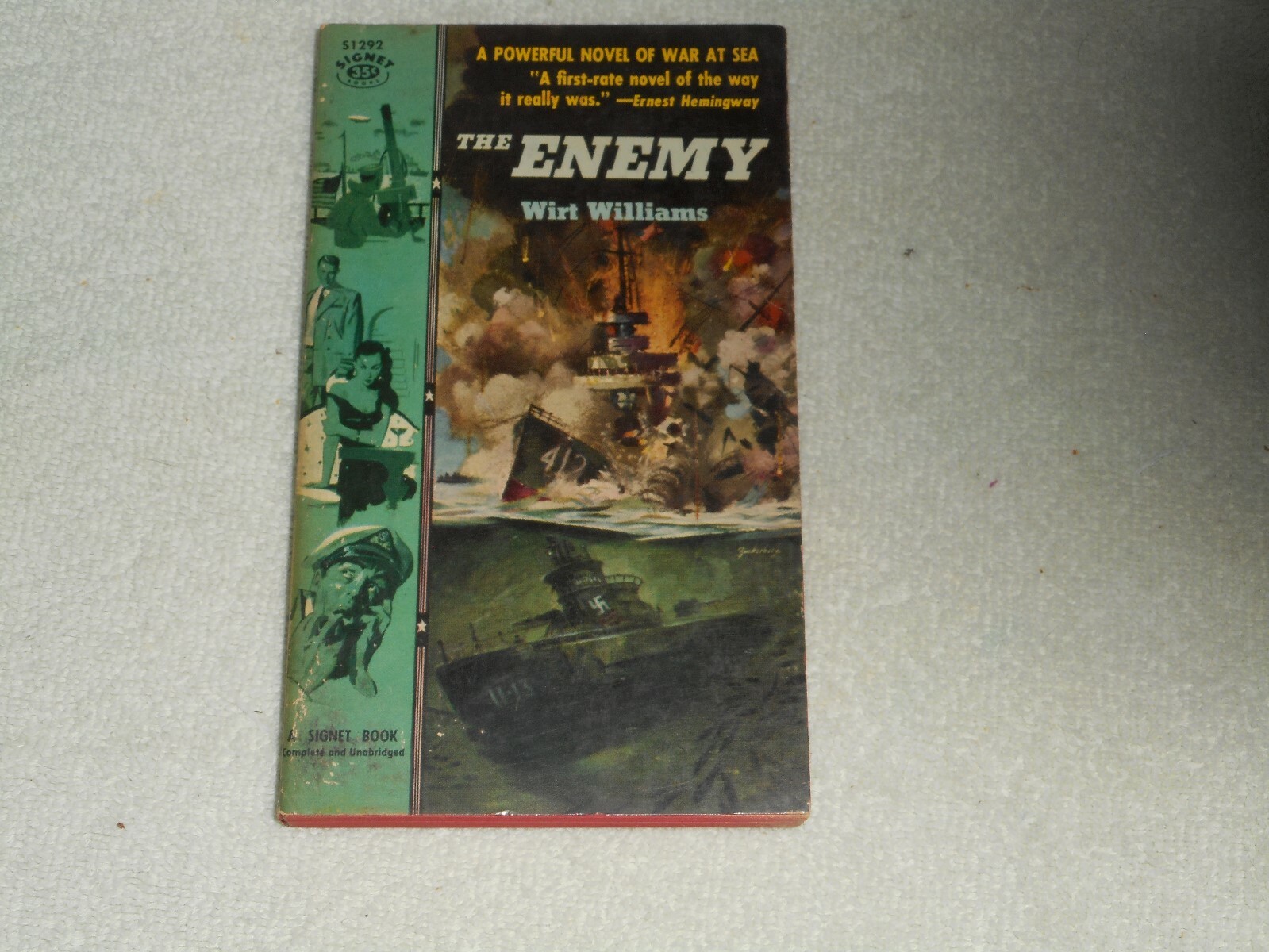 THE ENEMY By Wirt Williams. vtg paperback Book 1958
