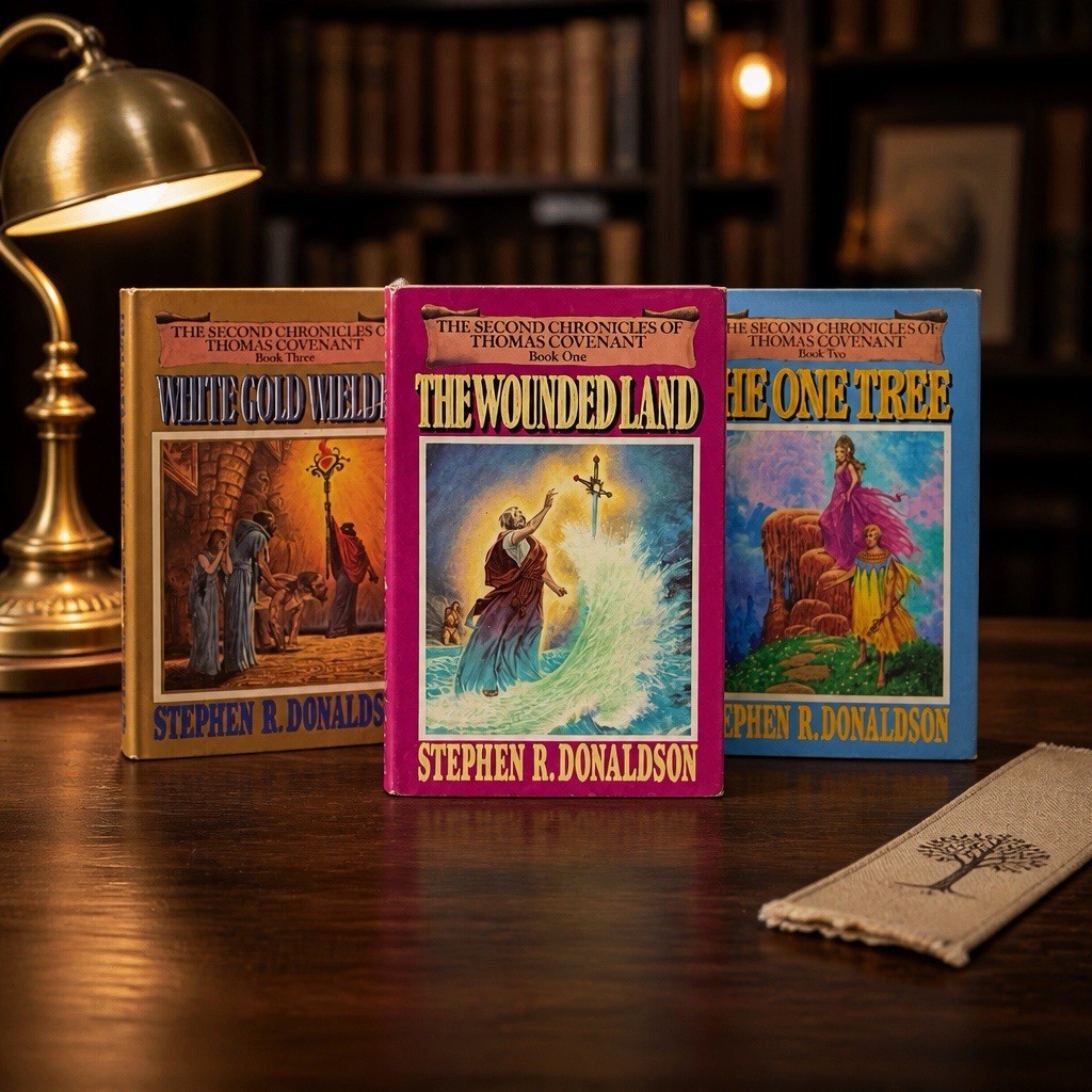 Stephen R. Donaldson Covenant Trilogy HC + 3 PB Lot Fantasy Books