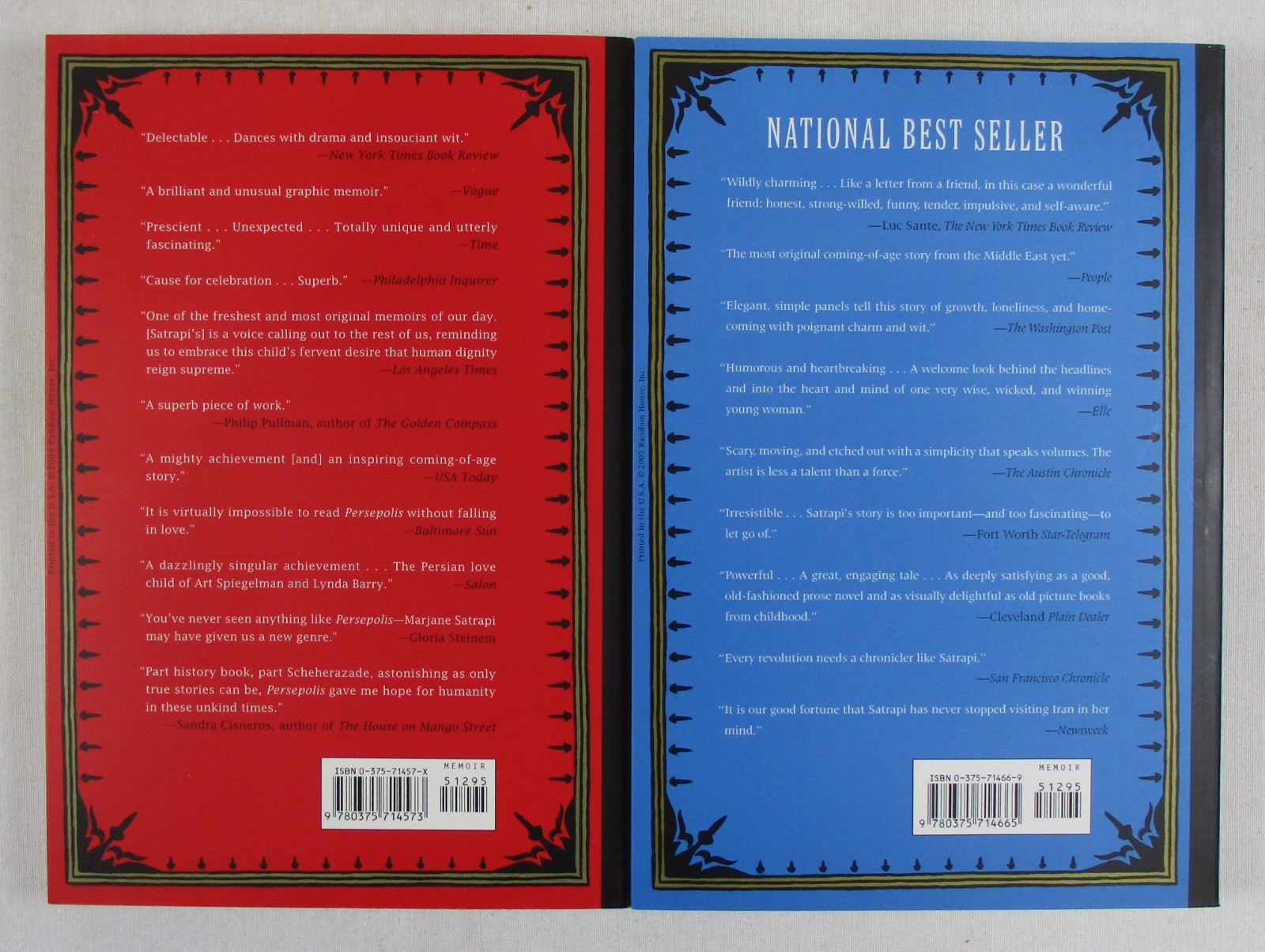 SIGNED by MARJANE SATRAPI „PERSEPOLIS 1 & 2“ 2-Volume Graphic Novel SC Slipcase