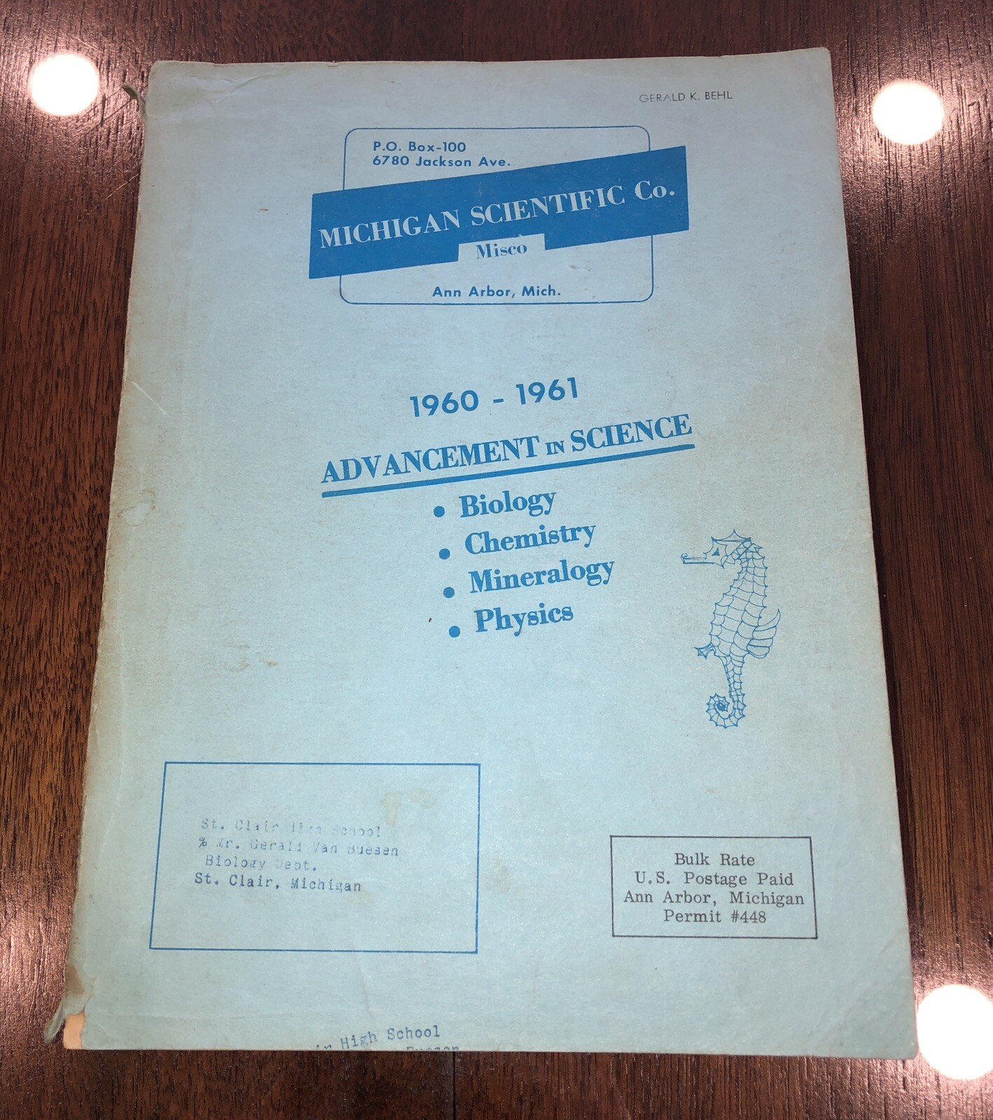 Michigan Scientific Co. Misco 1960-61 Catalog Ann Arbor