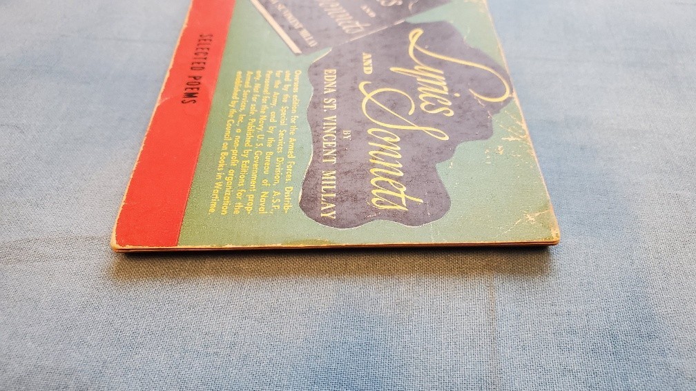 Armed Services Edition Lyrics and sonnets 857 Millay Very Good