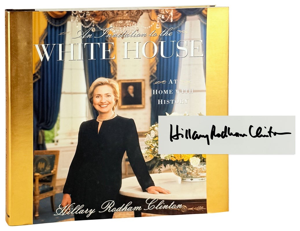 Hillary Rodham Clinton / Invitation to the White House Signed DJ VG 1st 2000