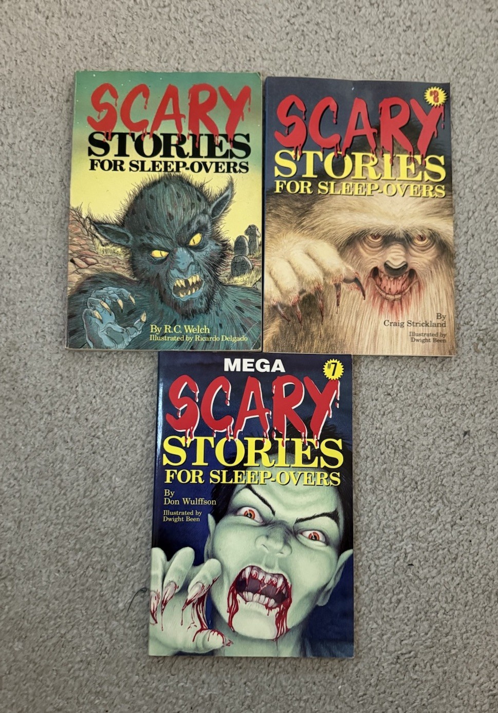 Scary Stories for Sleep-Overs 90s Paperback Book Horror Wulffson Set of 3 OOP ?