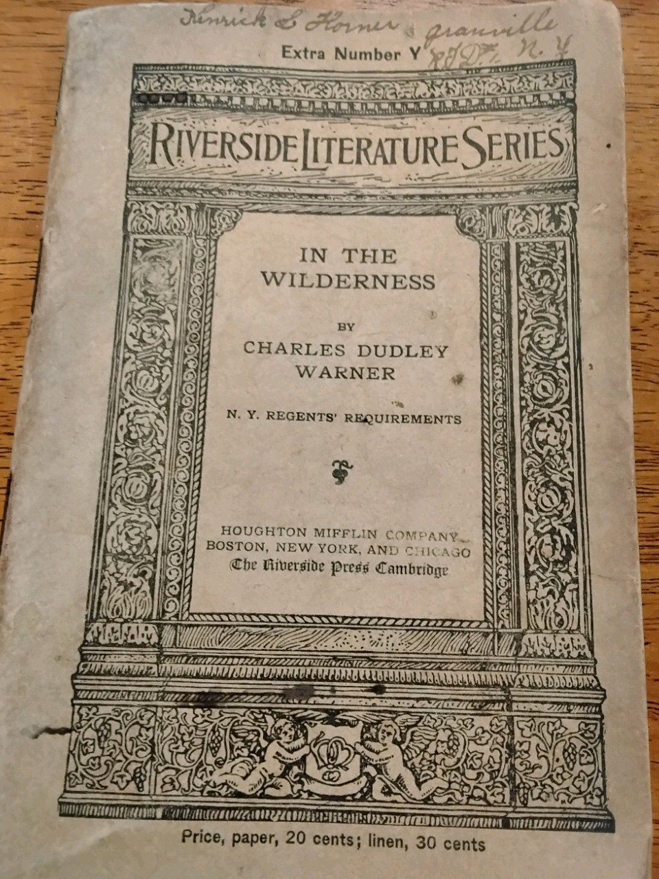Charles Dudley Warner In the Wilderness Riverside Houghton Mifflin 1906 Softcov…